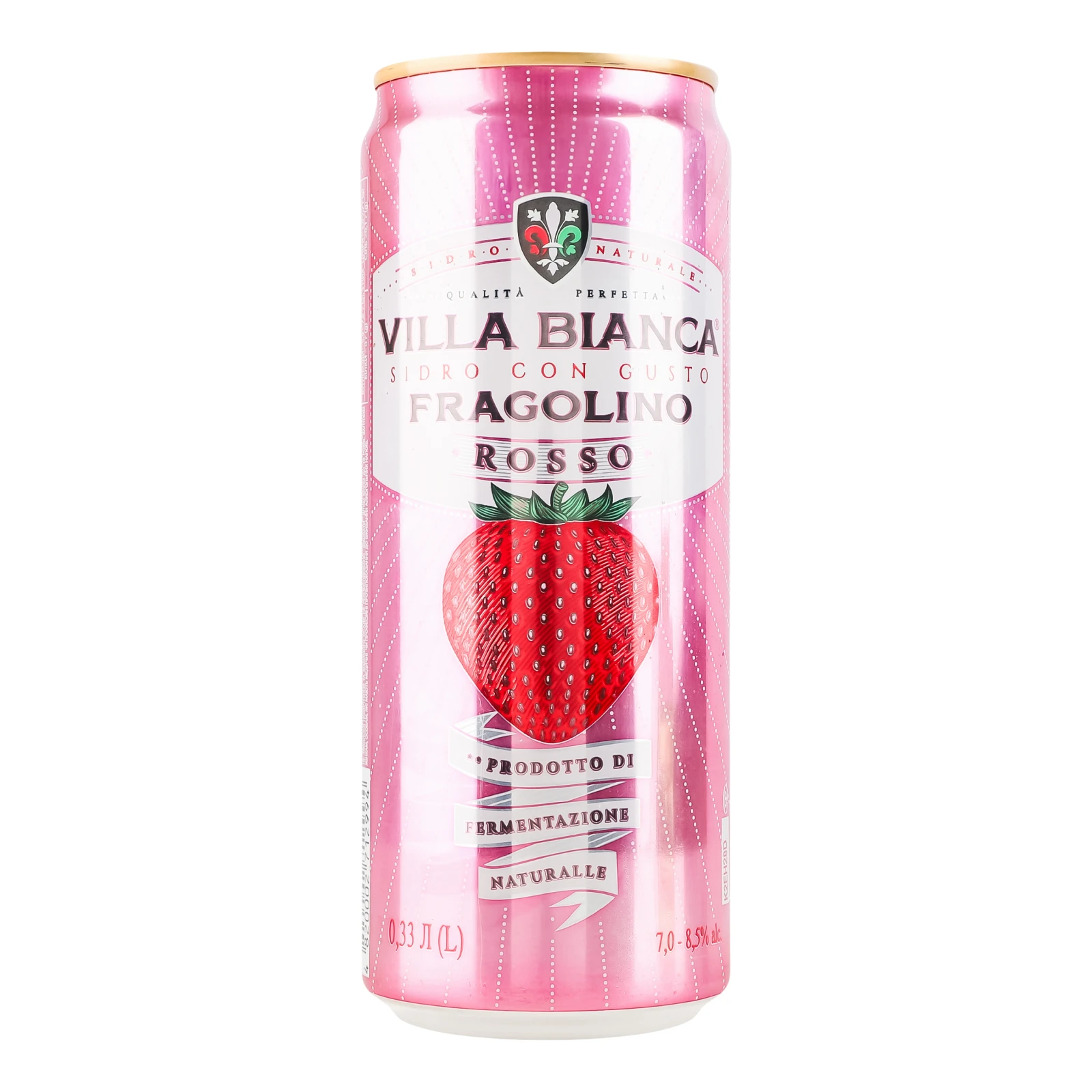 Сидр Villa Bianca червоний солодкий міцний газований Fragolino Rosso 7-8.5% 0.33л Фото №:2