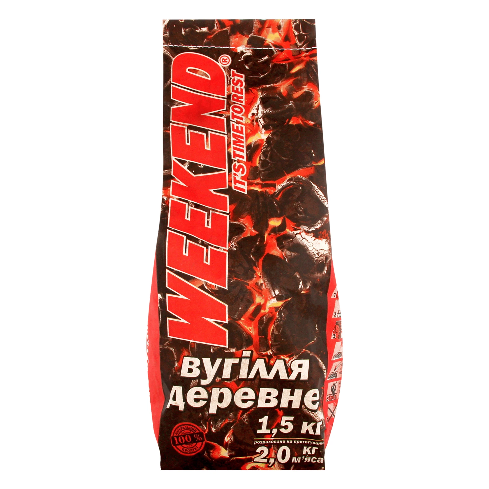 Вугілля Weekend деревне 1.5кг Фото №:1