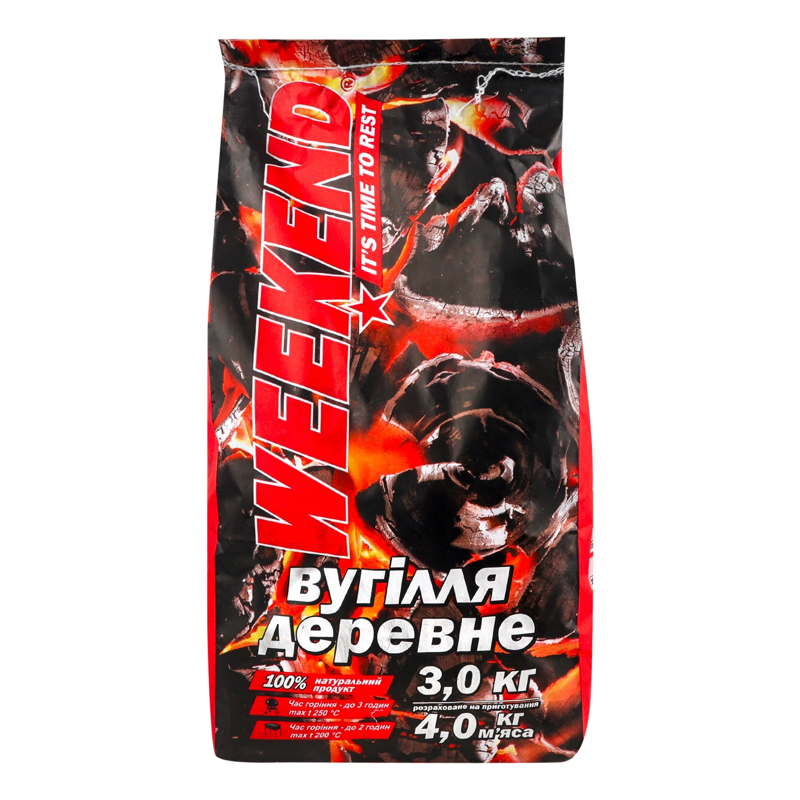 Вугілля Weekend деревне 3кг Фото №:1