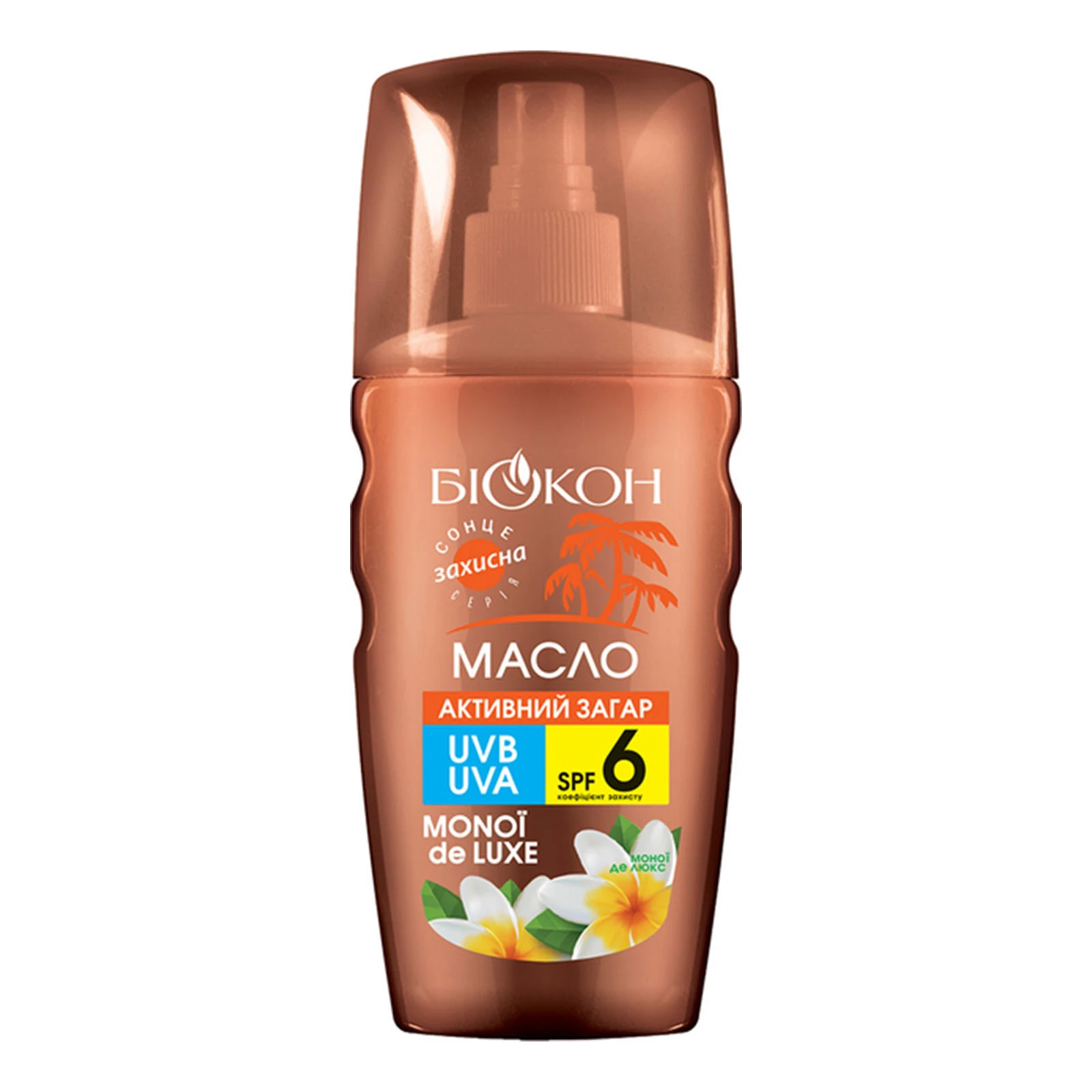 Олія Біокон активний загар SPF6 моної де люкс 160мл