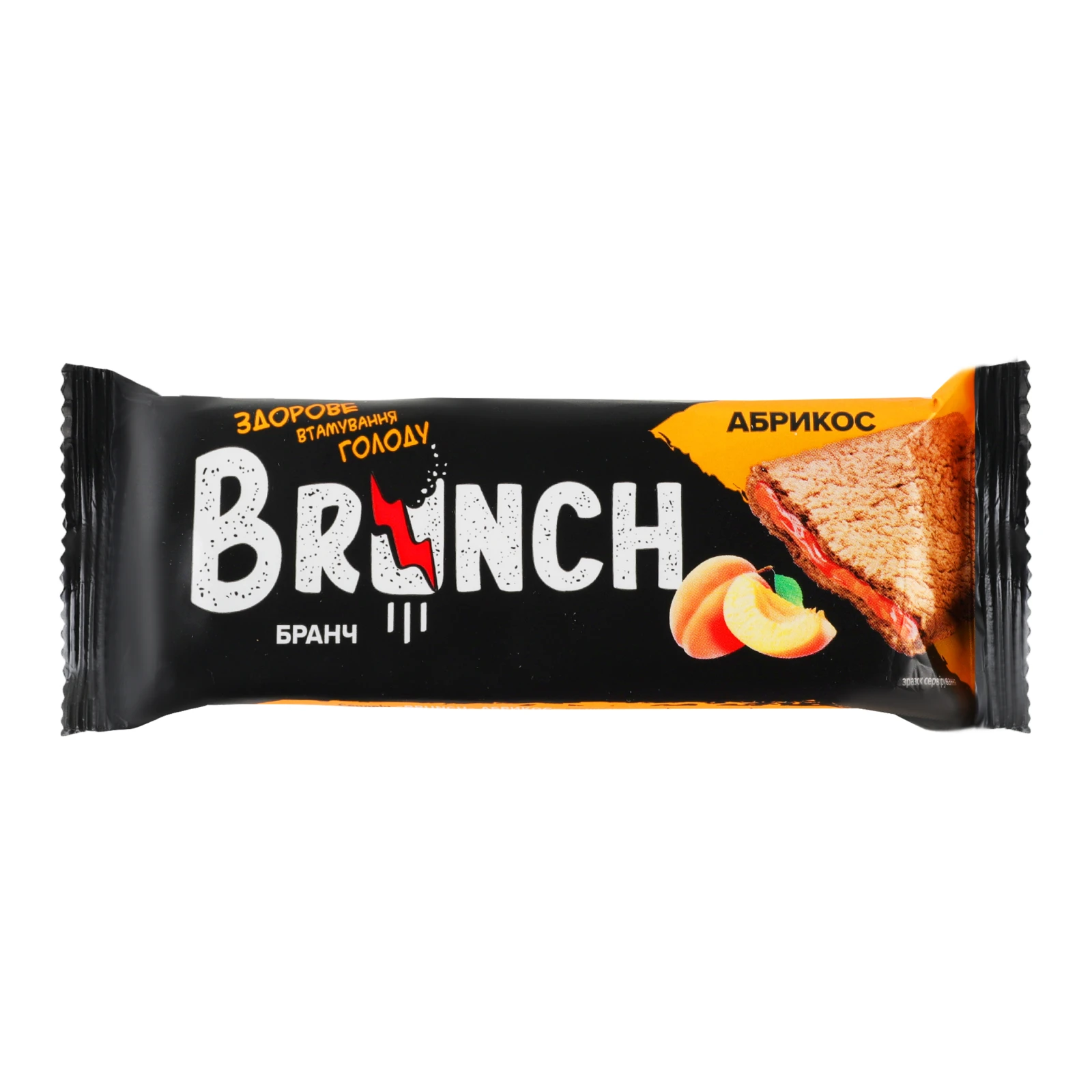 Снеки Brunch мультизлакові Сендвіч зі шматочками абрикоса 56г Фото навігації №:1
