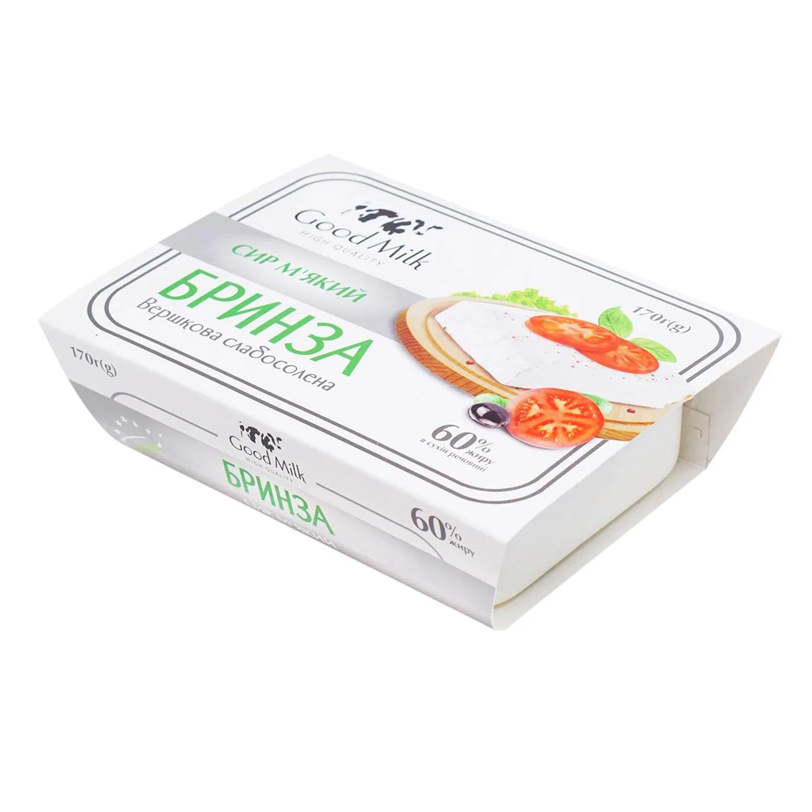 Сир Good Milk м'який Бринза вершкова слабосолона 60% 170г фото 2
