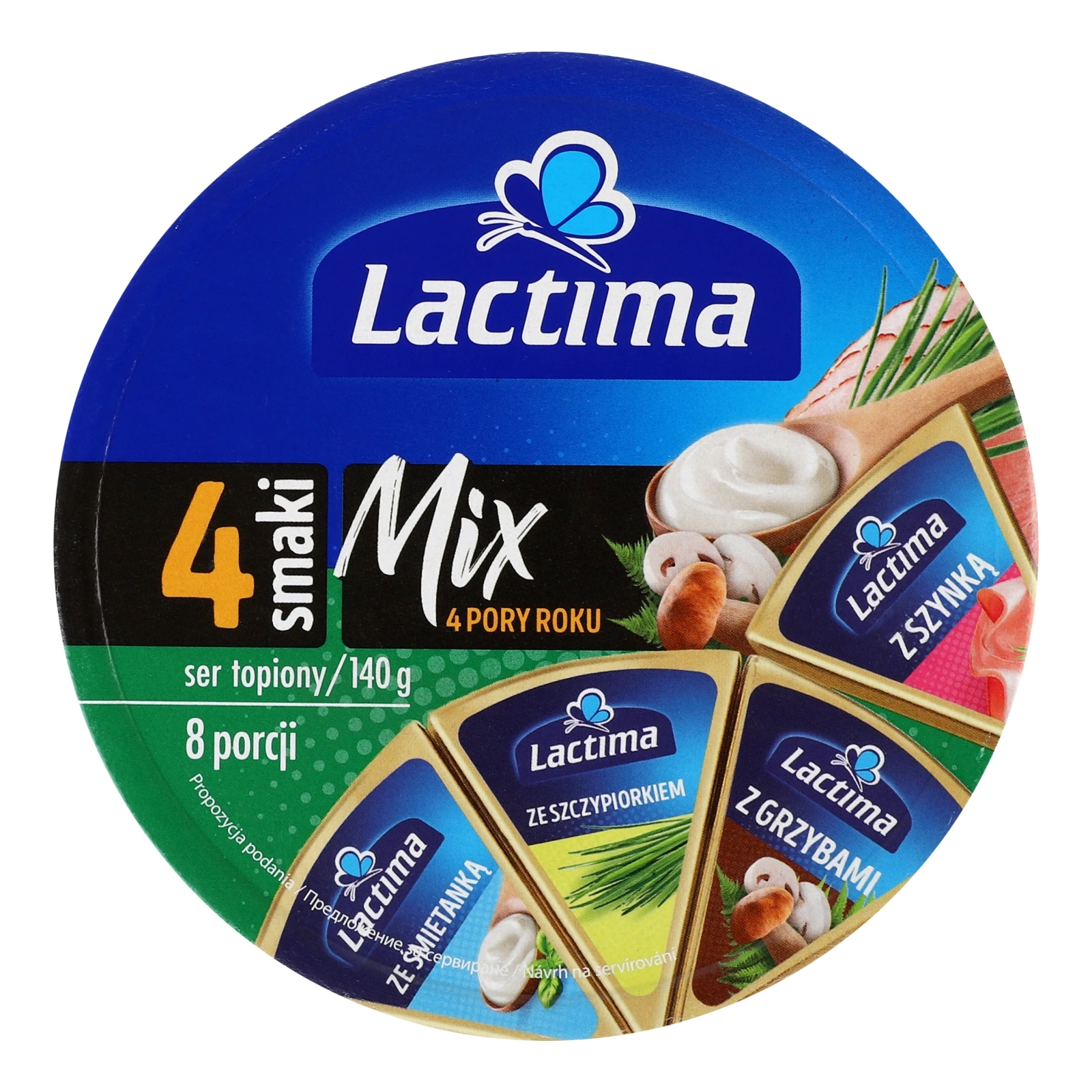 Сир плавлений Lactima Mix 4 сезони 40% 8*17.5г/уп Фото №:1