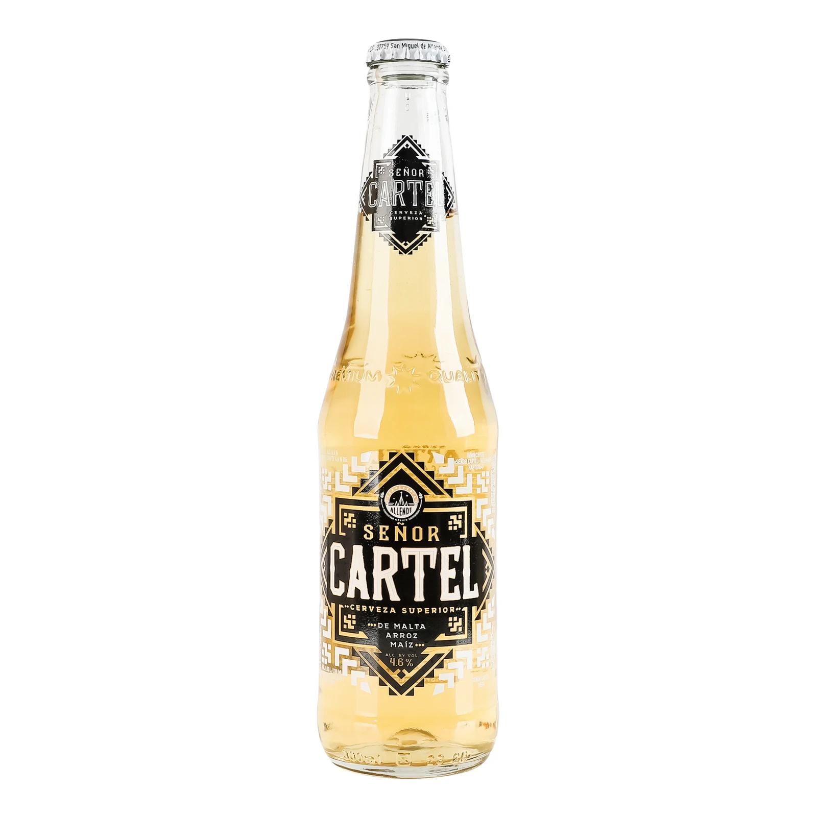 Пиво Senor Cartel світле пастеризоване 4.6% 0.33л
