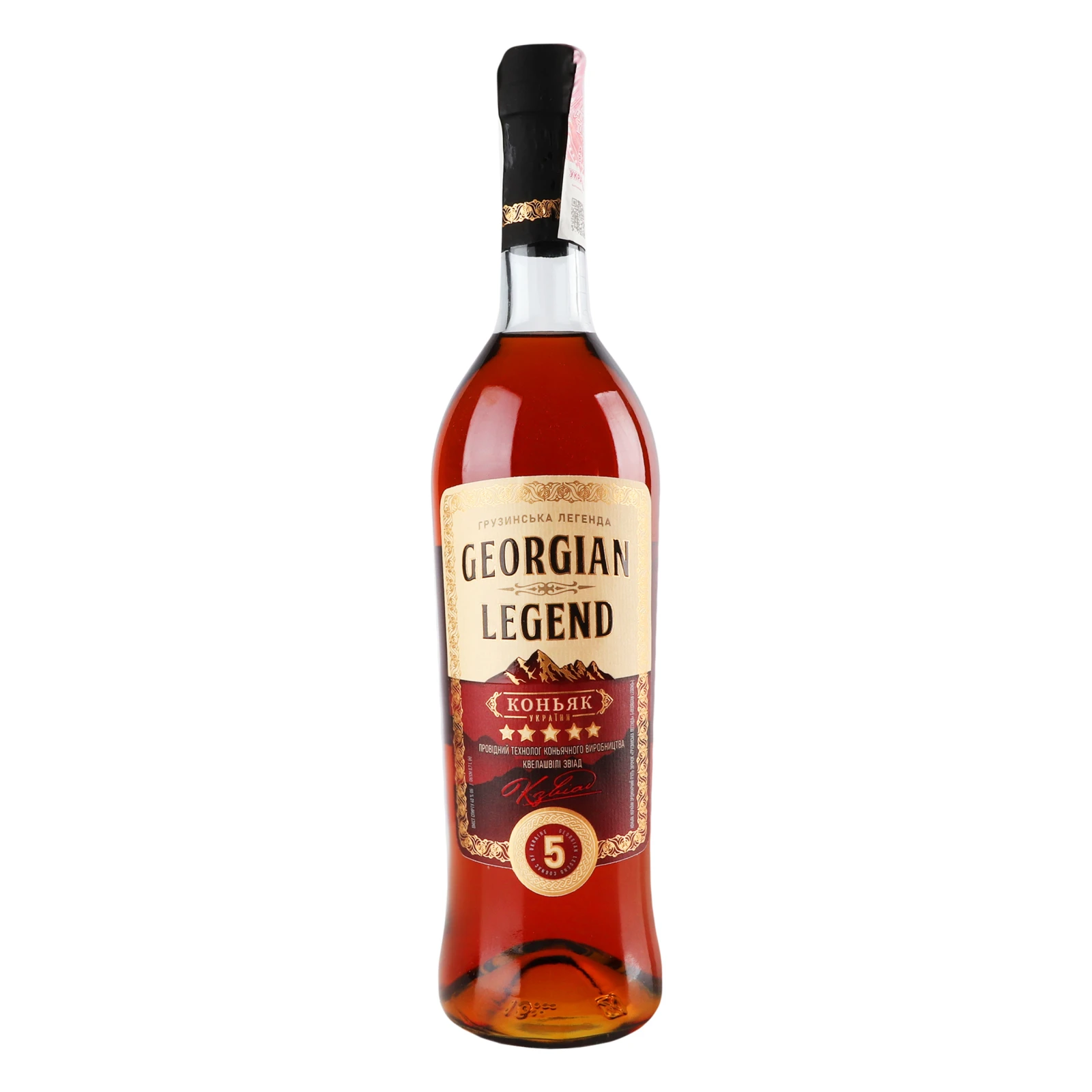 Коньяк Georgian Legend 5 зірок ординарний 40% 0.7л Фото навігації №:1
