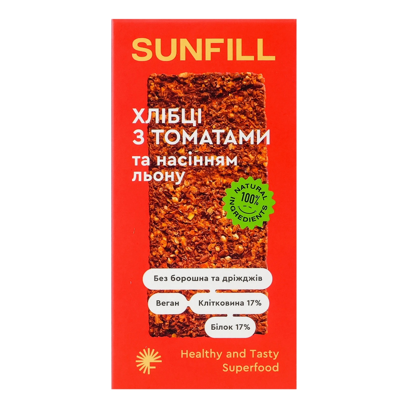 Хлібці SunFill з томатами 100г Фото №:1