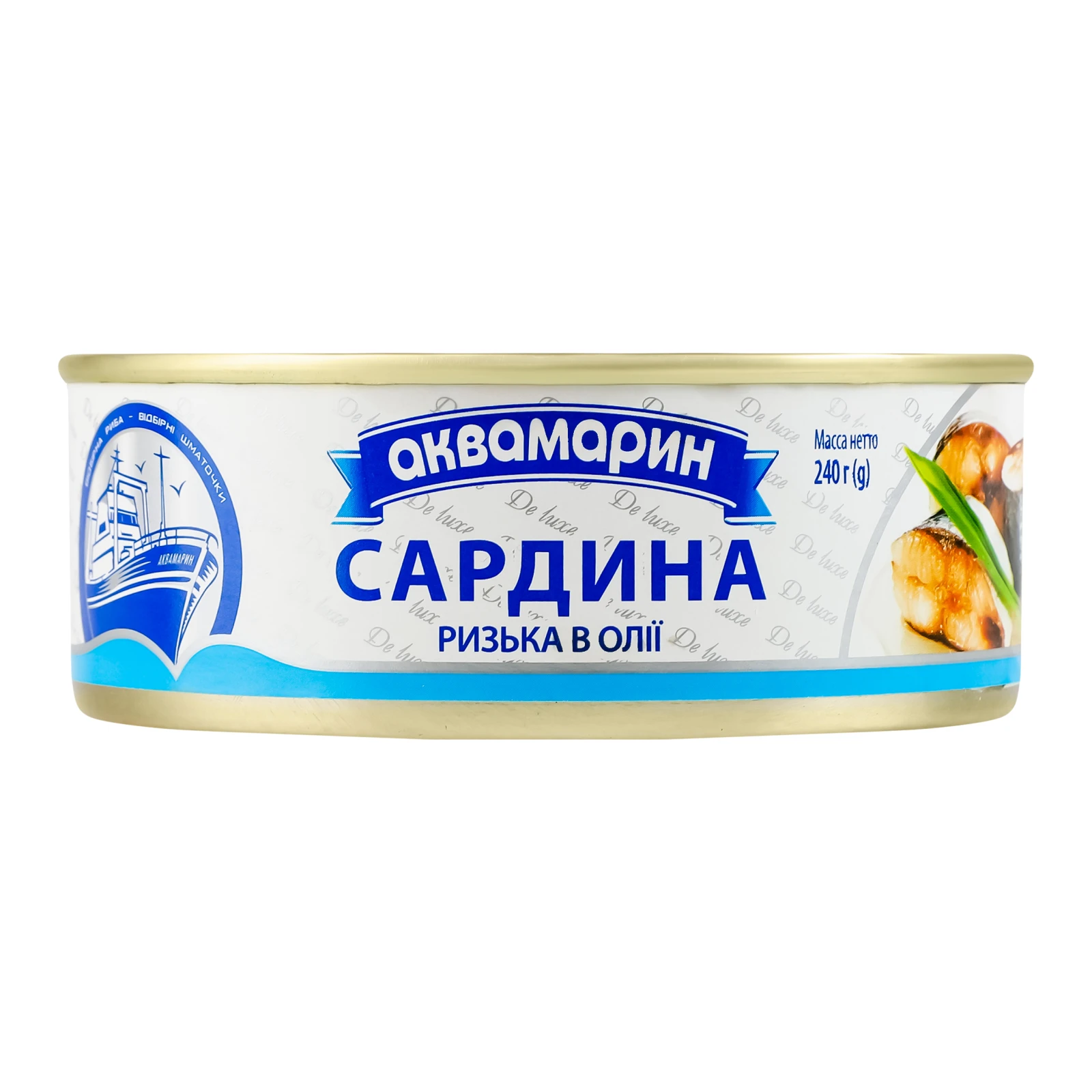 Сардина Аквамарин ризька в олії 240г Фото №:1