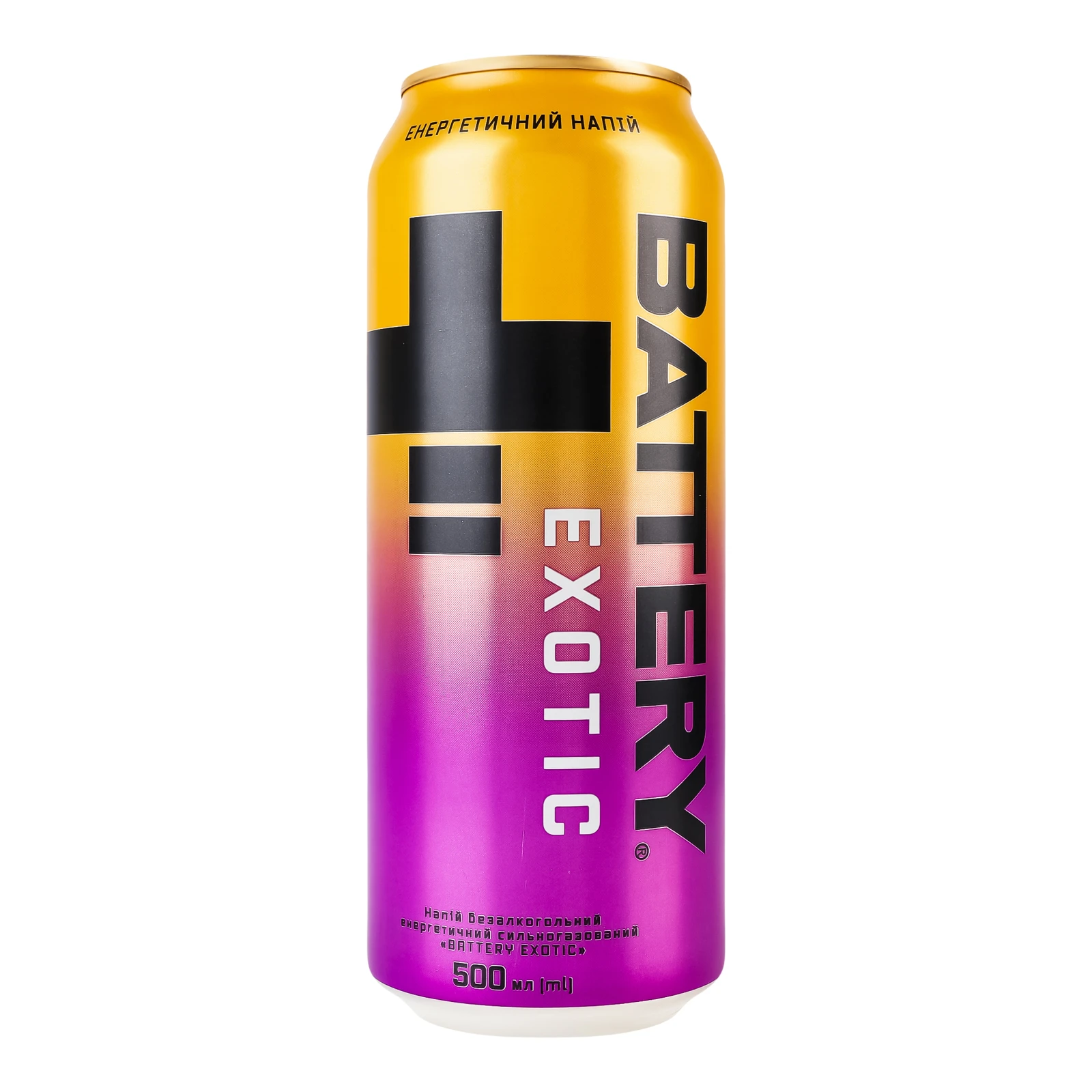 Напій енергетичний Battery Exotic безалкогольний сильногазований 500мл Фото №:1