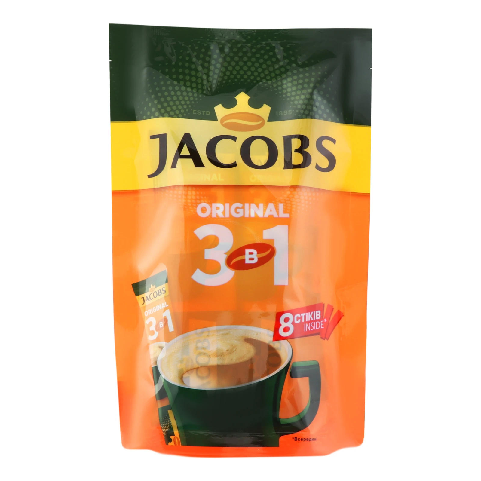 Напій кавовий Jacobs Original 3в1 розчинний 8*12г/уп Фото №:1