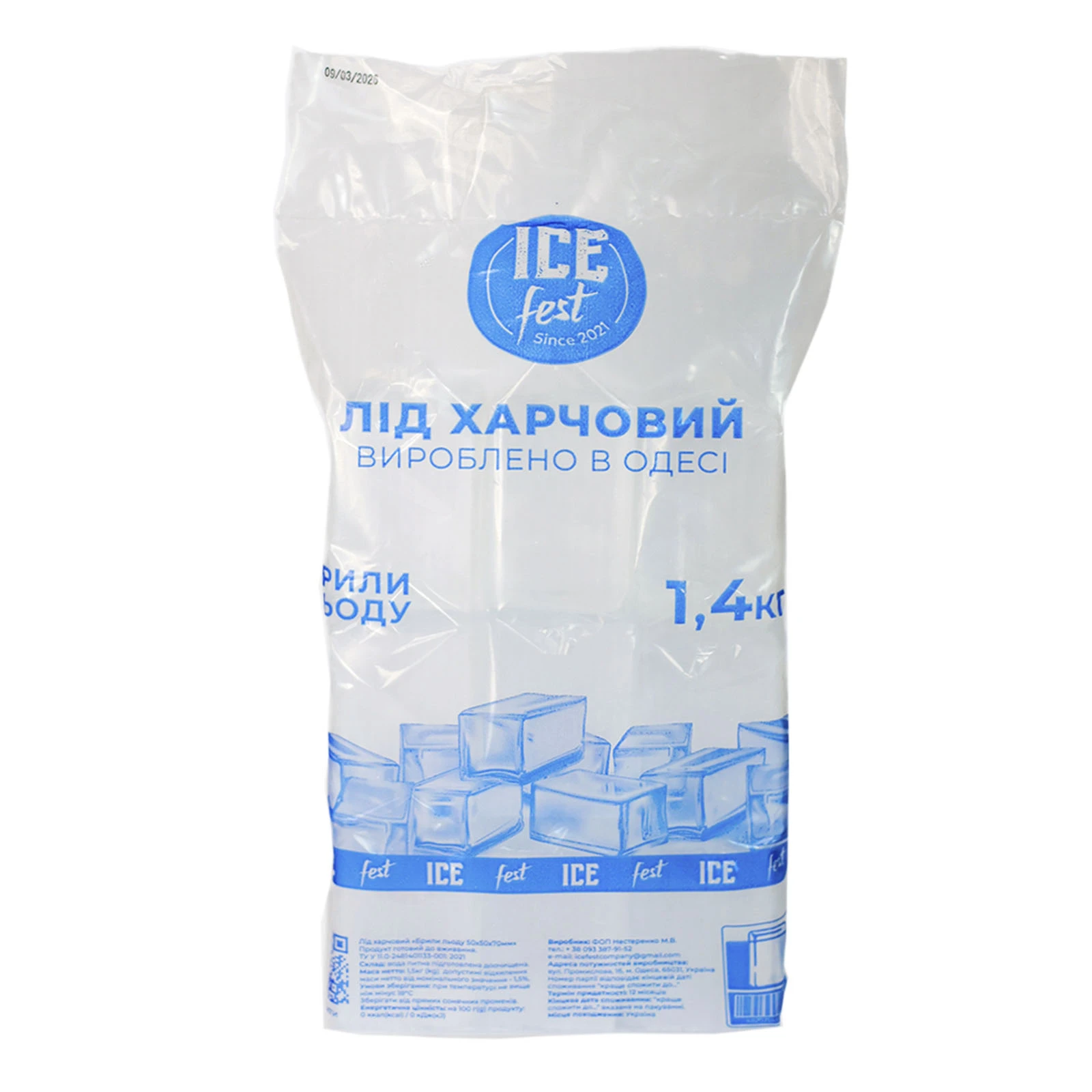 Лід Ice Fest харчовий брили 1.4кг Фото №:1