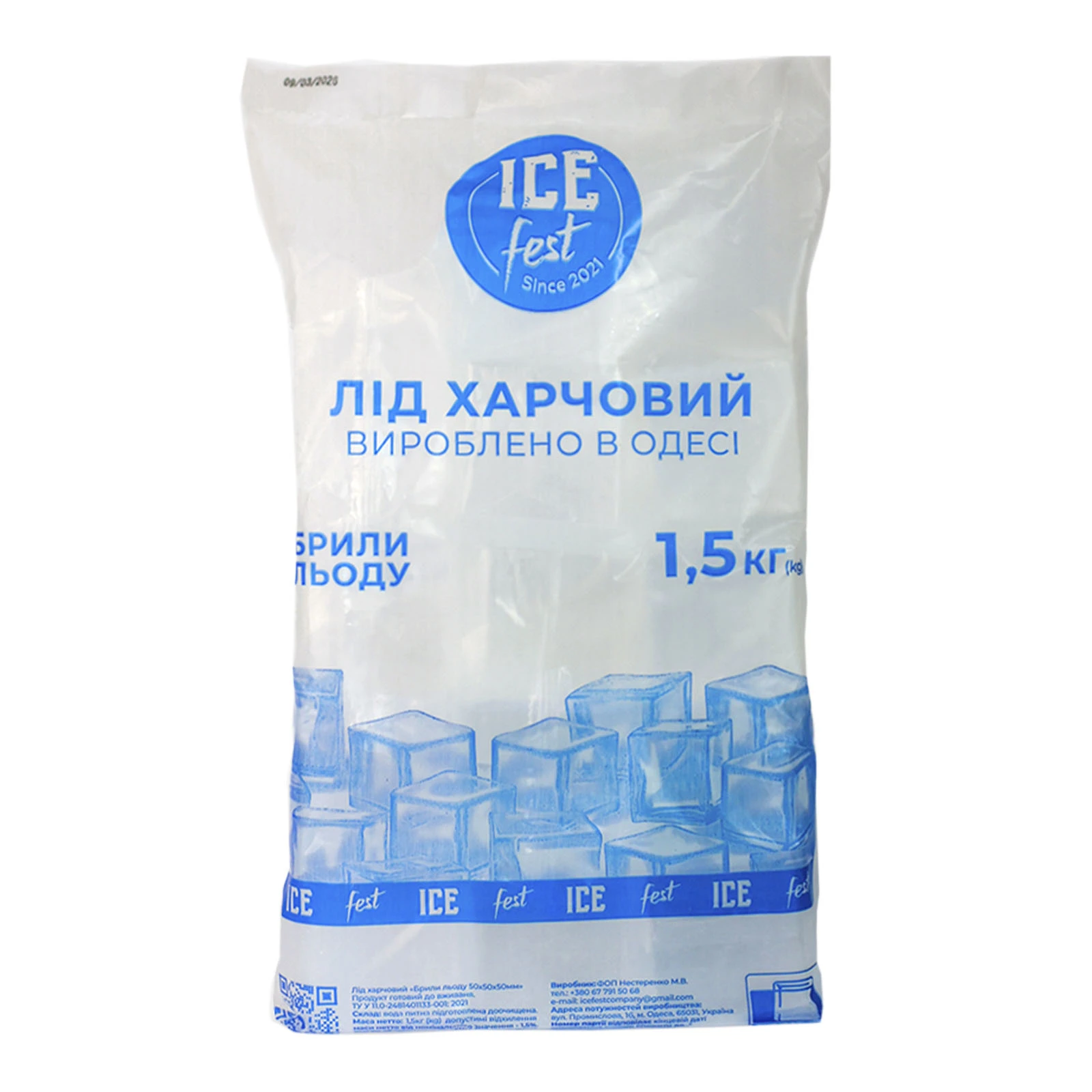 Лід Ice Fest харчовий брили 1.5кг Фото №:1