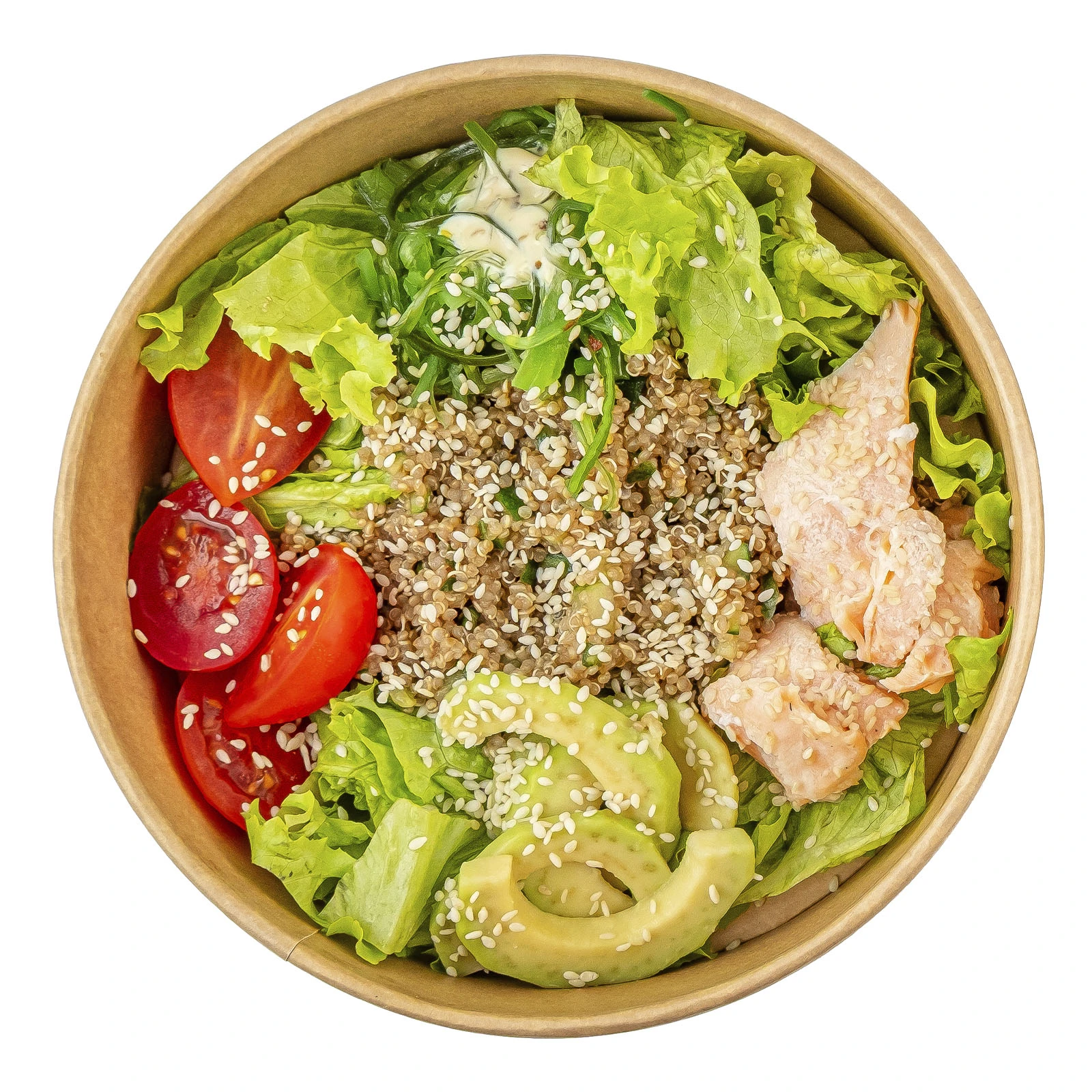 Салат-боул з кіноа та лососем 240г Фото №:2