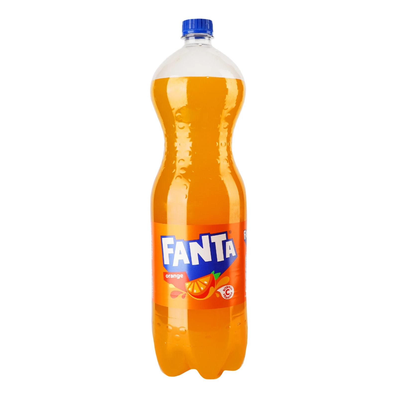 Напій Fanta Orange соковмісний сильногазований з апельсиновим соком 1.75л