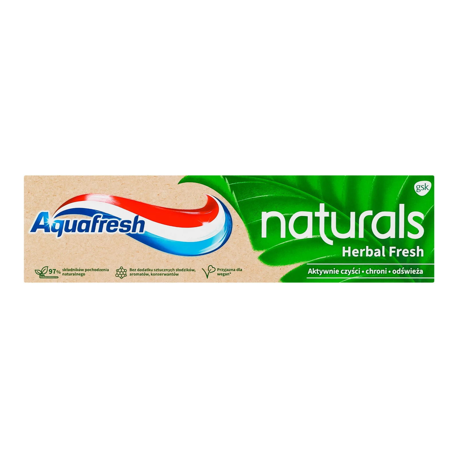 Паста зубна Aquafresh Naturals Трав'яна свіжість з фтором 75мл Фото №:1