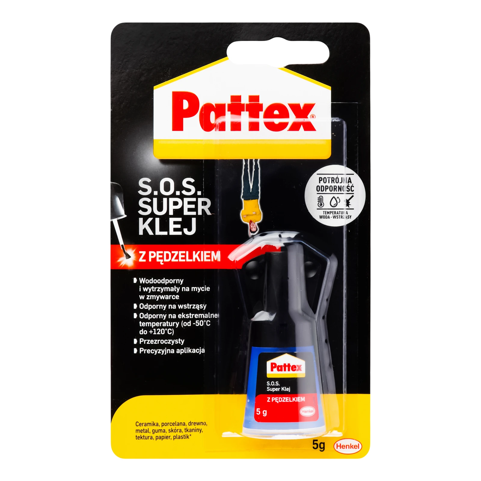 Супер клей Pattex з пензликом 5г Фото №:1