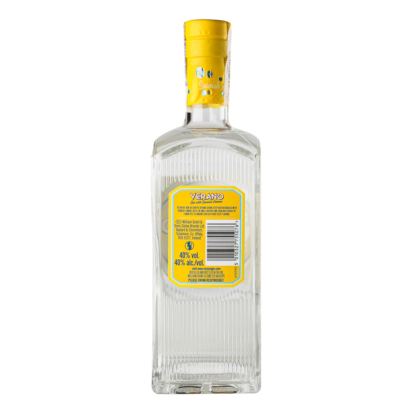 Джин Verano Spanish Lemon 40% 0.7л Фото №:2