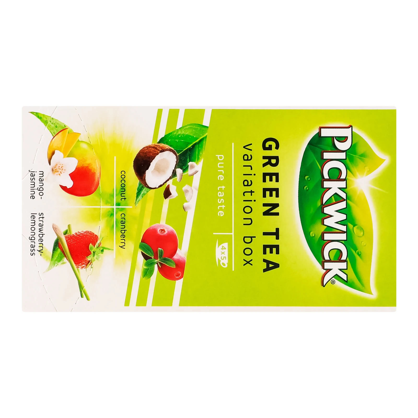 Чай Pickwick Variation Box суміш зеленого трав'яного та шматочків фруктів 20х1.5г фото 2