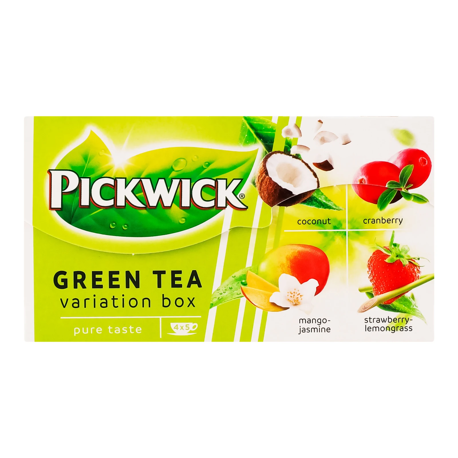 Чай Pickwick Variation Box суміш зеленого трав'яного та шматочків фруктів 20х1.5г