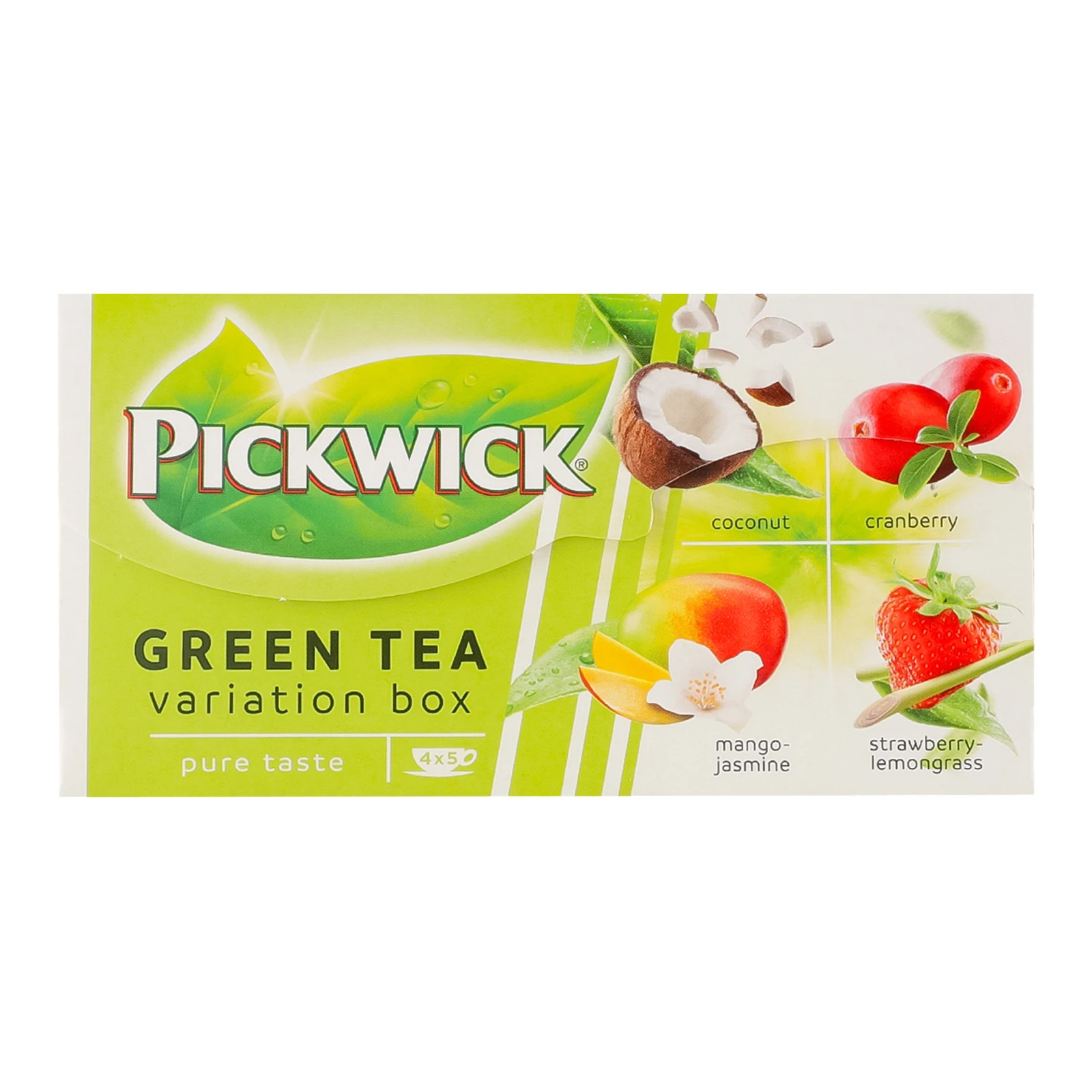 Суміш чаю Pickwick Variation Box зеленого трав'яного та шматочків фруктів 20*1.5г/уп Фото №:1