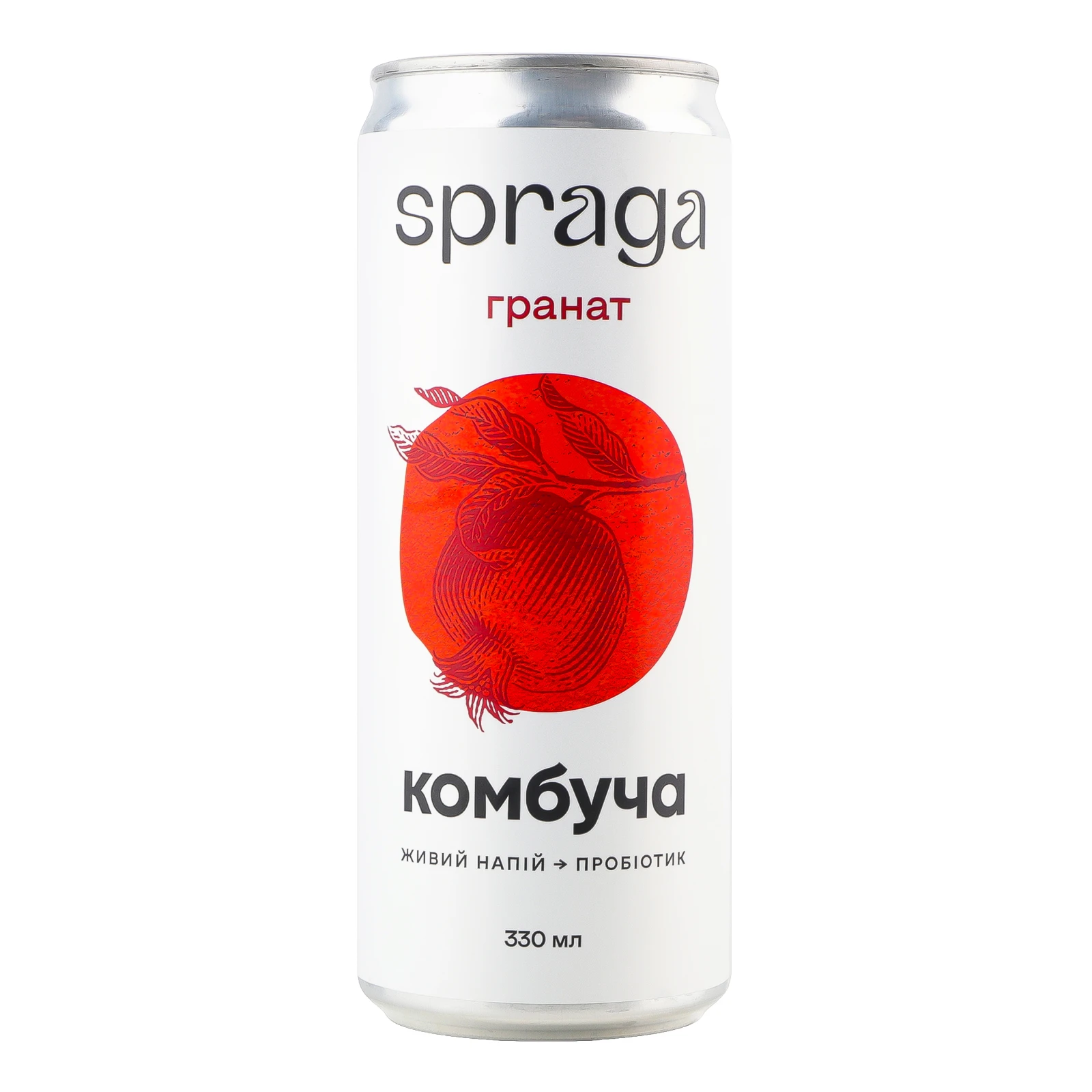 Напій Spraga Комбуча слабогазований Гранат 330мл