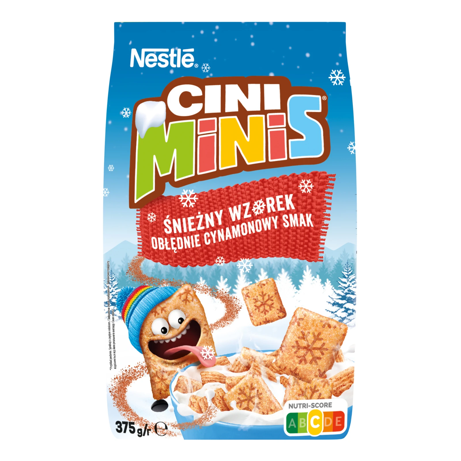 Сніданок сухий Nestle Cini Minis подушечки Шалений смак кориці 375г Фото №:1
