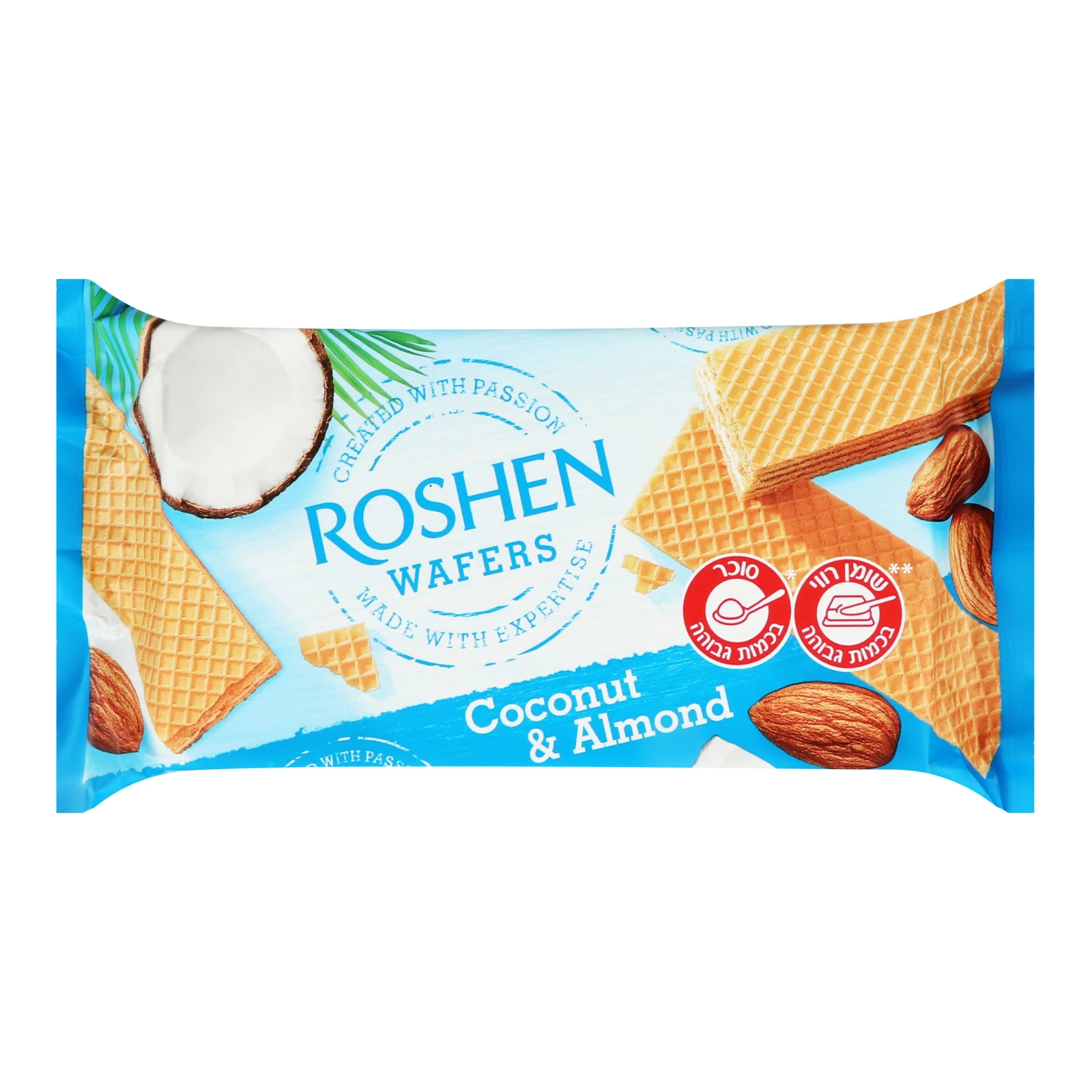 Вафлі Roshen Wafers Coconut&Almond 216г Фото навігації №:1