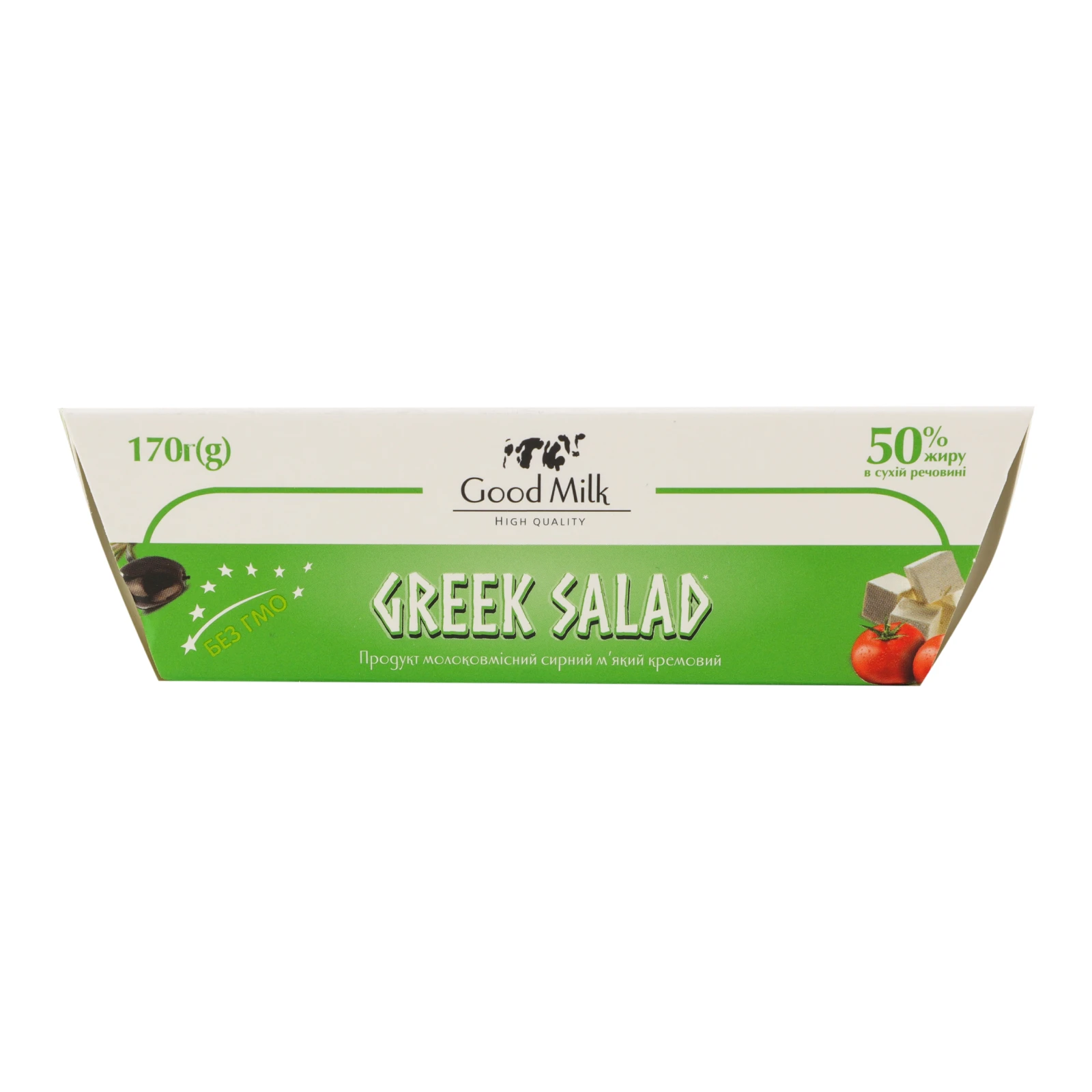 Продукт сирний Good Milk Greek salad молоковмісний м'який кремовий 50% 170г Фото №:2