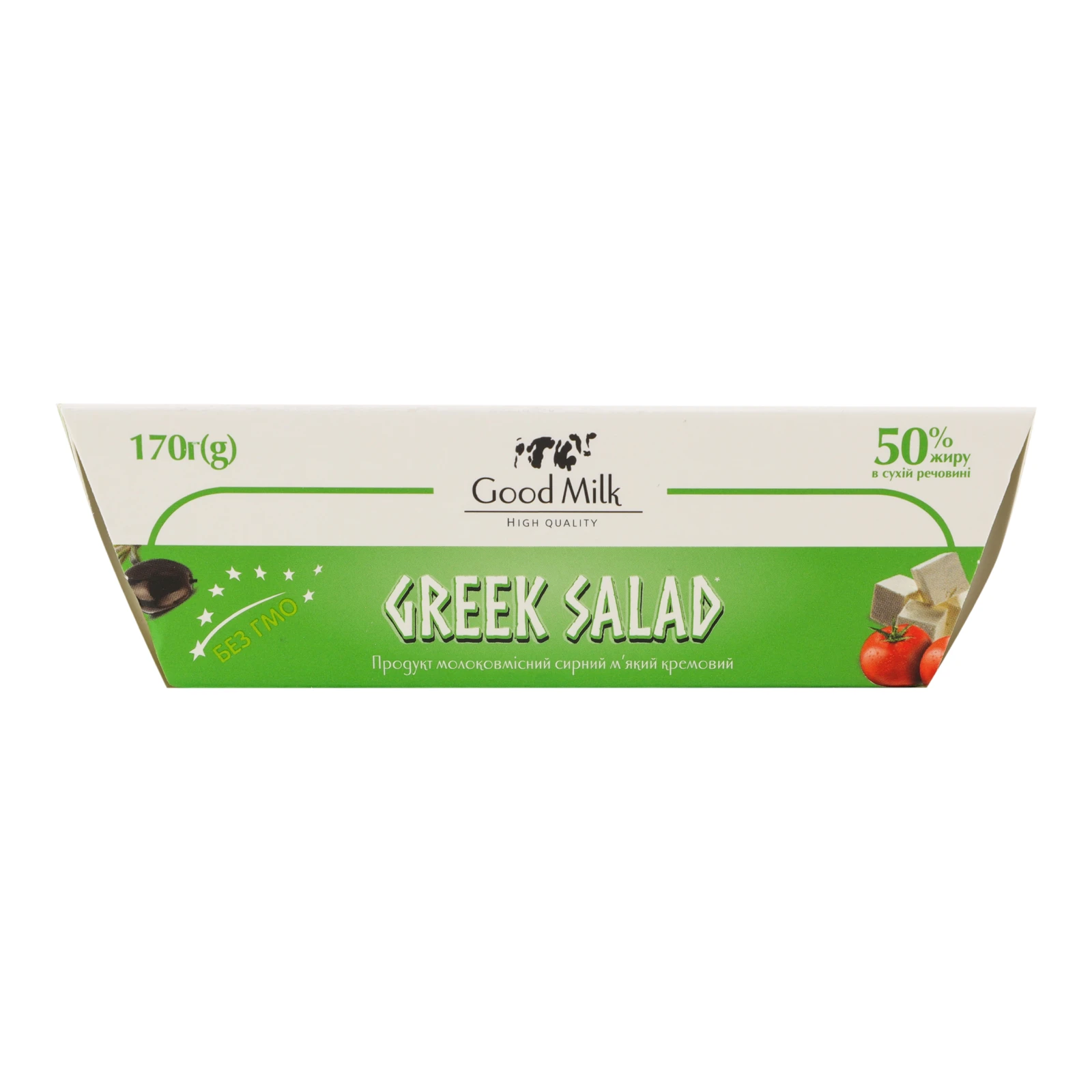Продукт сирний Good Milk Greek salad молоковмісний м'який кремовий 50% 170г Фото №:1
