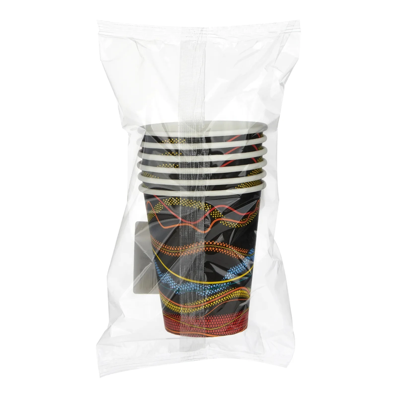 Стакани одноразові паперові кольорові 185мл 6шт Фото №:1