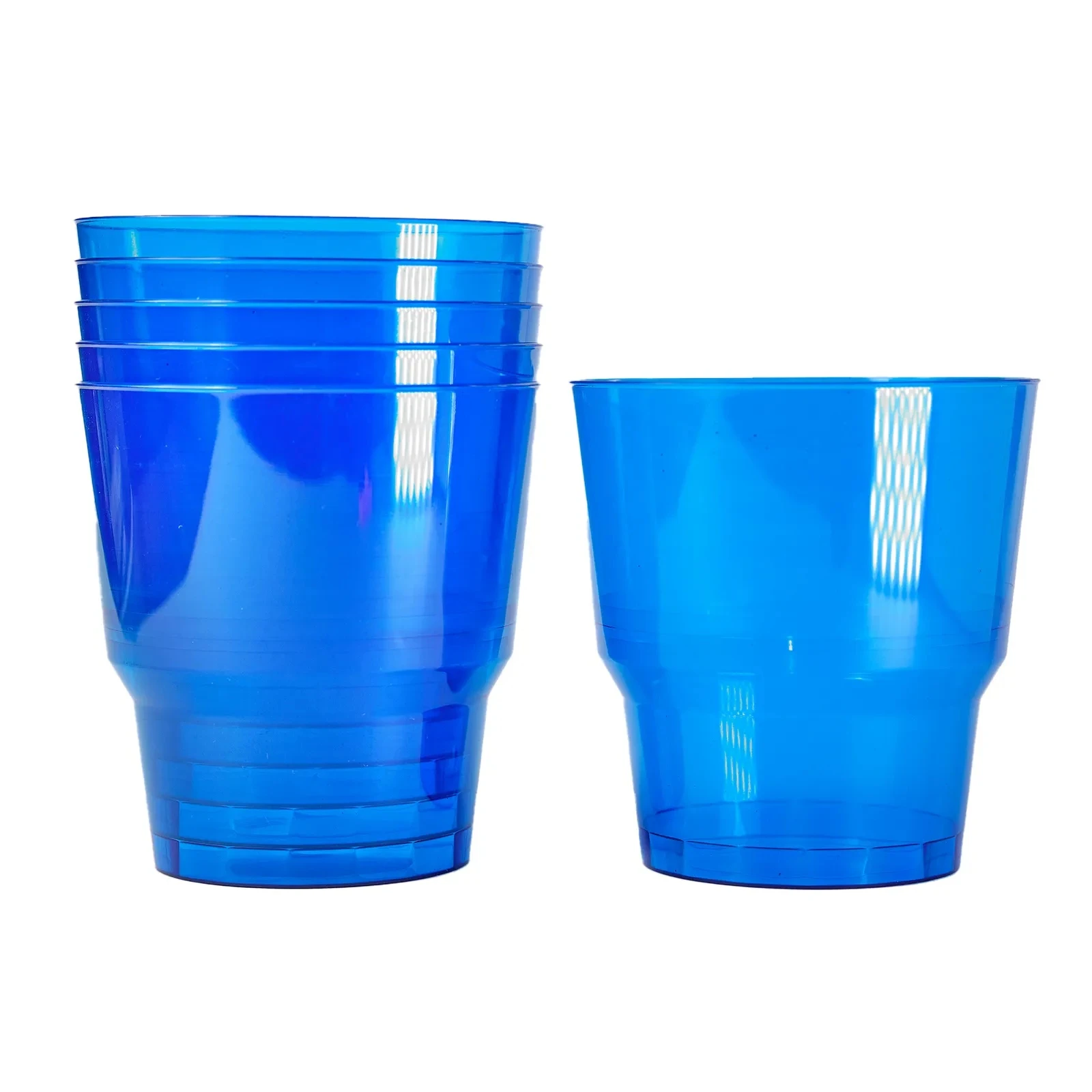 Стакани одноразові склопластик блакитні 200мл 6шт Фото №:1