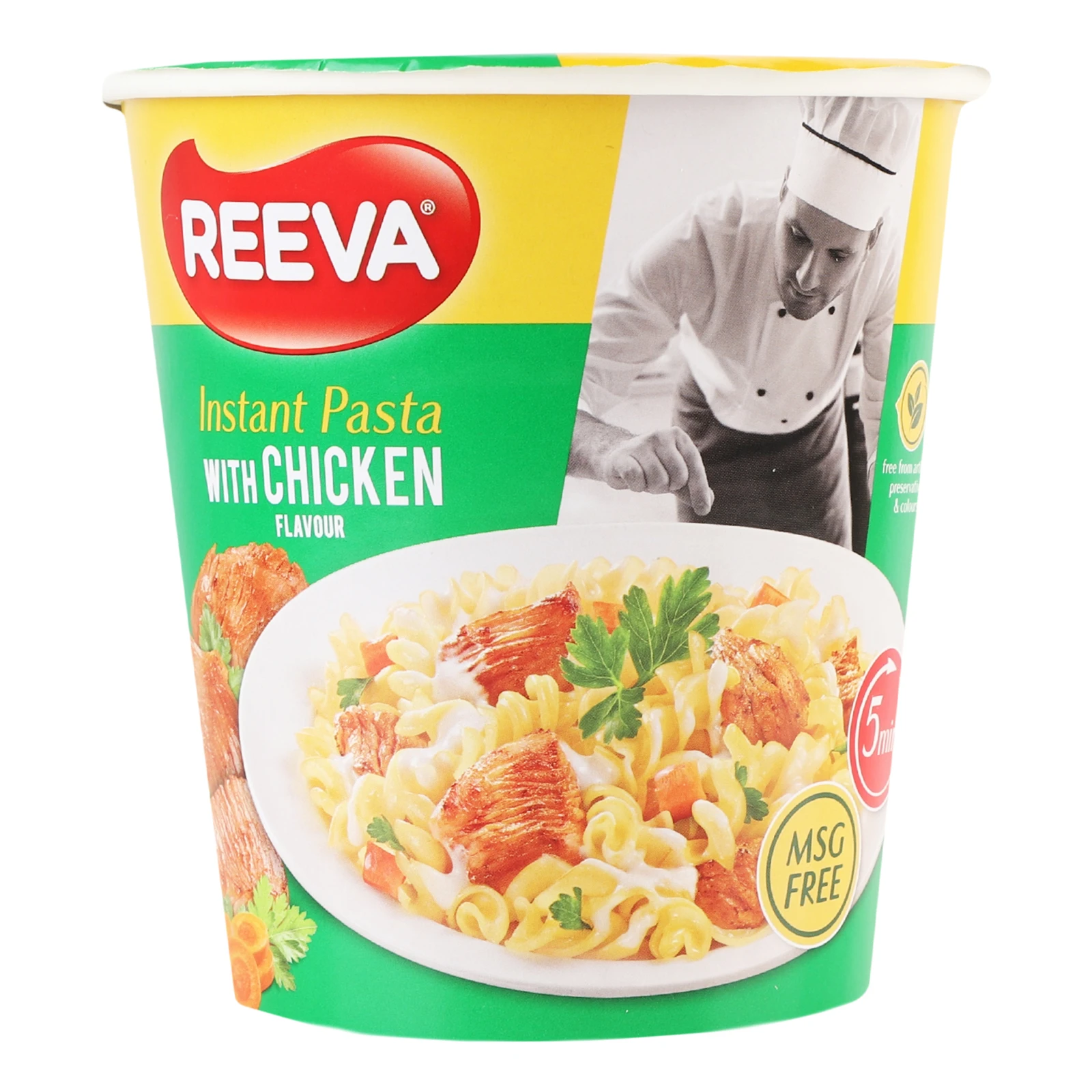 Макарони Reeva швидкого приготування зі смаком курки 70г Фото №:1