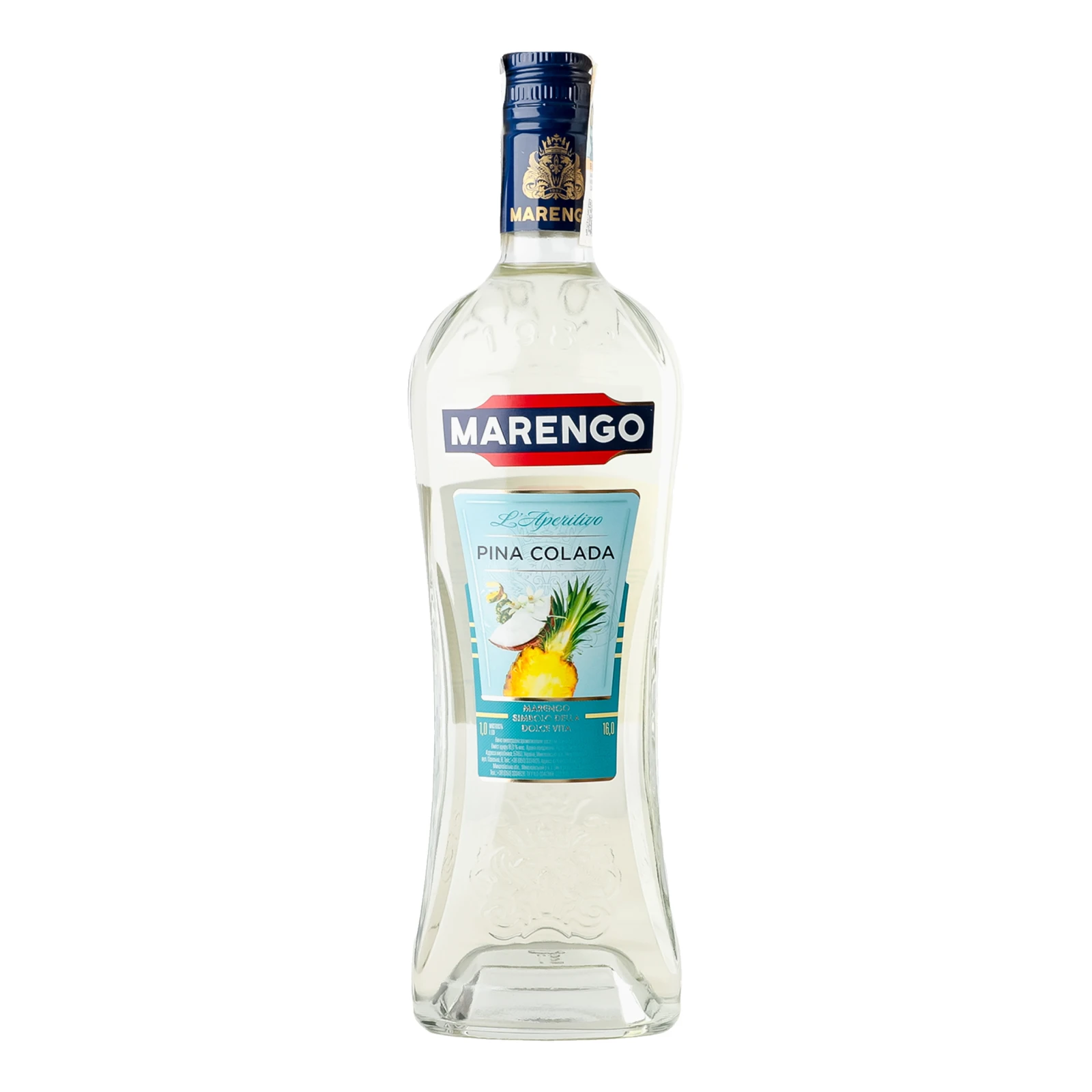 Вино Marengo Pina Colada біле ароматизоване десертне 16% 1л Фото №:1