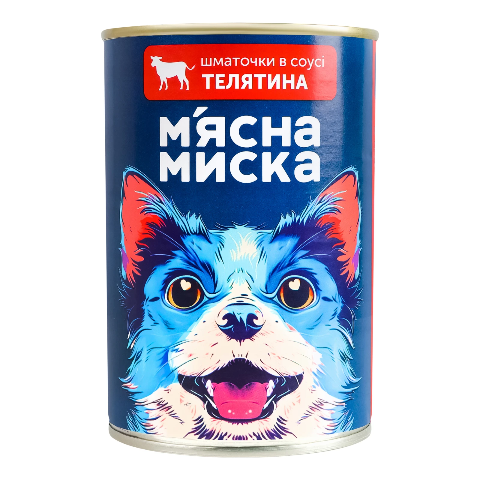 Корм консервований М'ясна Миска Шматочки в соусі Телятина повнораціонний для дорослих собак 415г Фото №:1