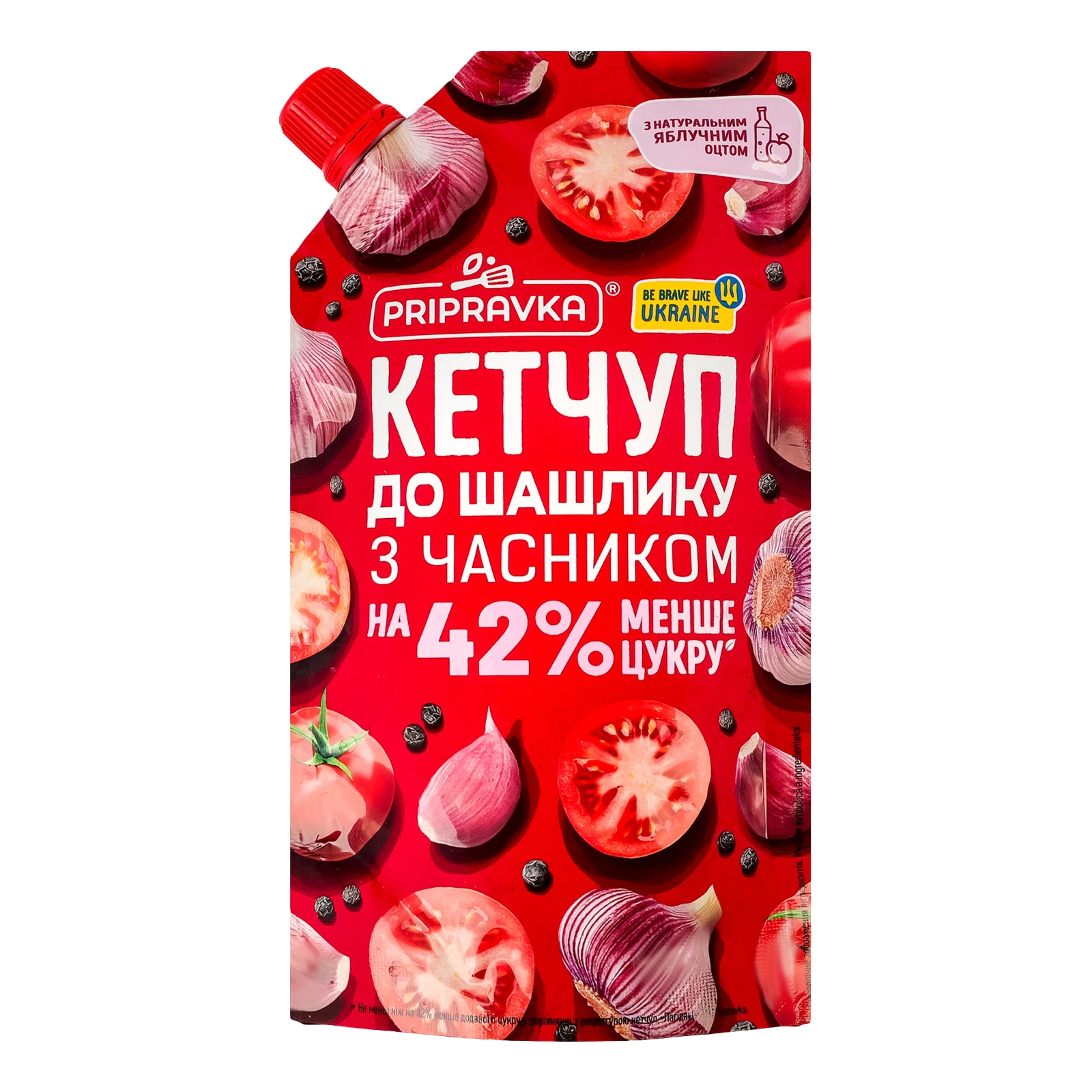 Кетчуп Pripravka До шашлику з часником пастеризований 250г Фото №:1