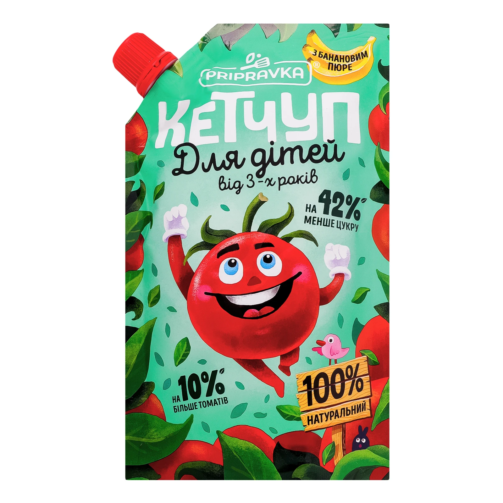 Кетчуп Pripravka натуральний з банановим пюре пастеризований для дітей від 3-х років 200г Фото №:1