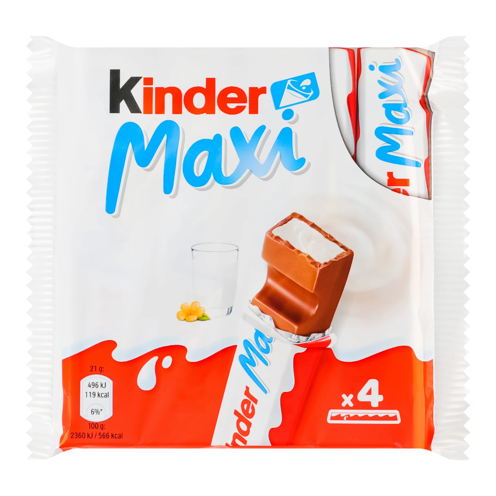 Шоколад Kinder Maxi молочний з молочною начинкою 84г Фото №:1