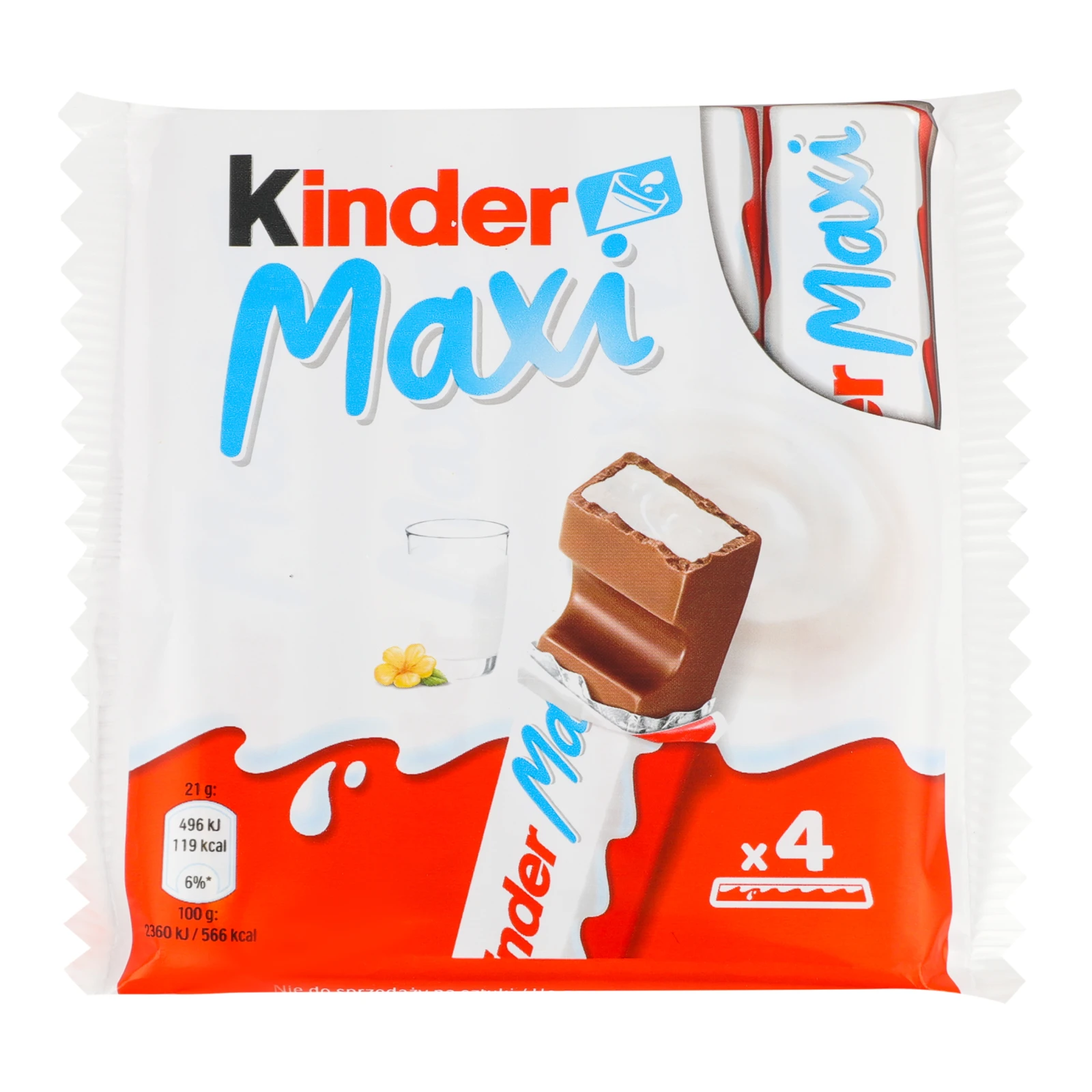 Шоколад Kinder Maxi молочний з молочною начинкою 84г Фото №:1