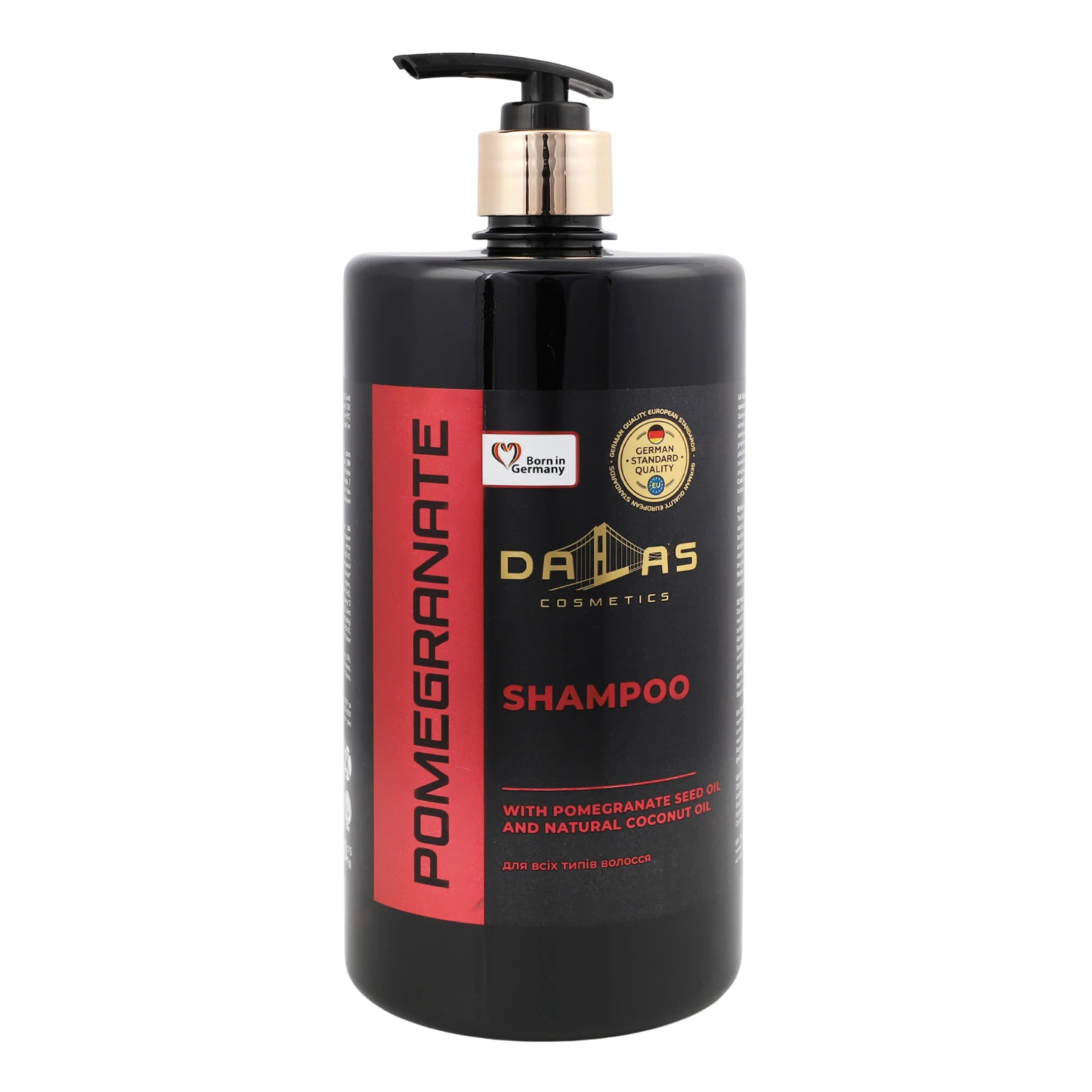 Шампунь Dalas Pomegranate з олією гранатових кісточок та натуральною кокосовою олією 970мл Фото №:1