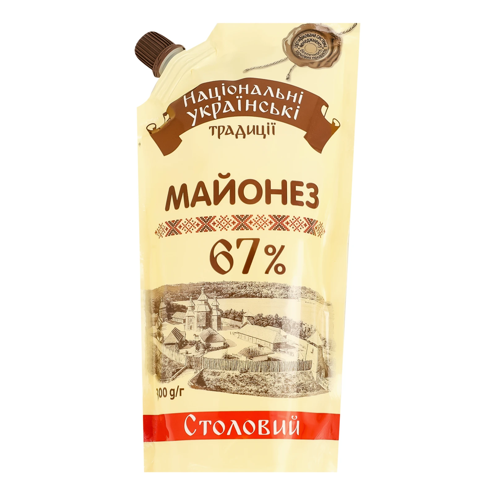 Майонез Національні українські традиції Столовий 67% 300г Фото №:1