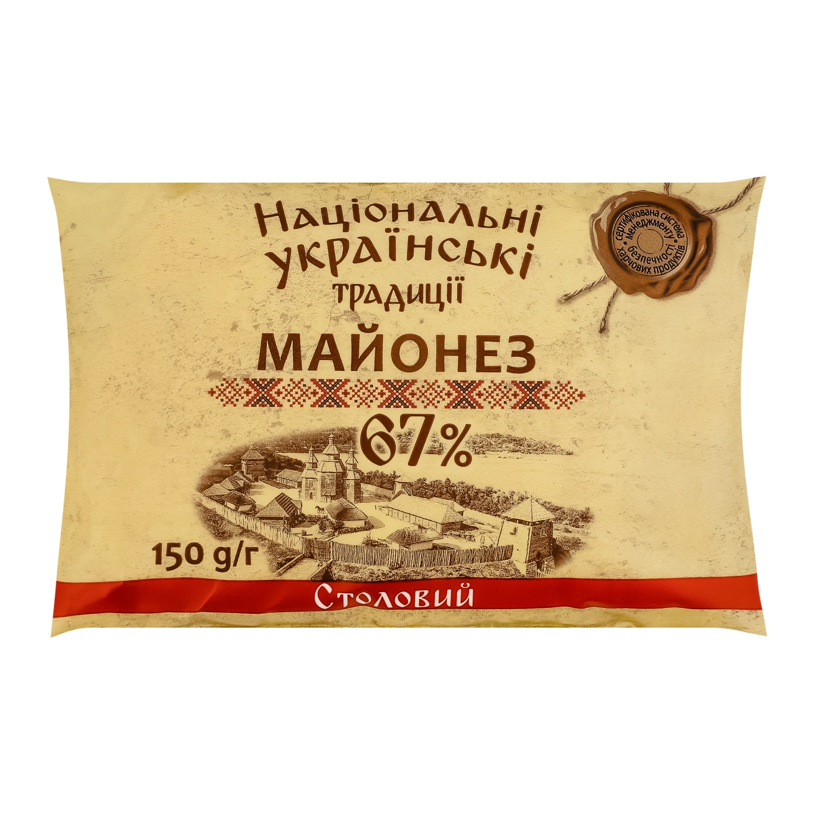 Майонез Національні українські традиції Столовий 67% 150г Фото №:1