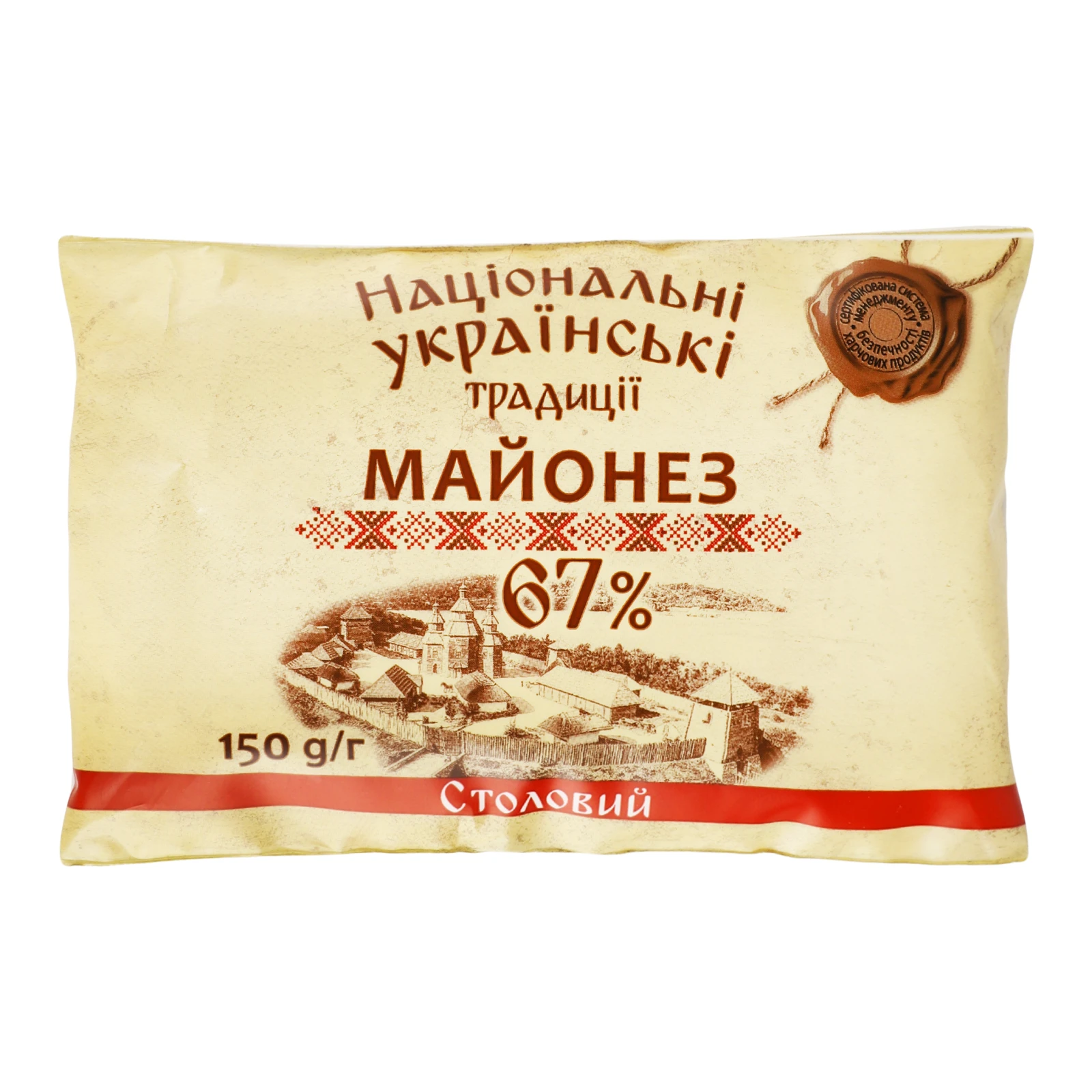 Майонез Національні українські традиції Столовий 67% 150г Фото №:1