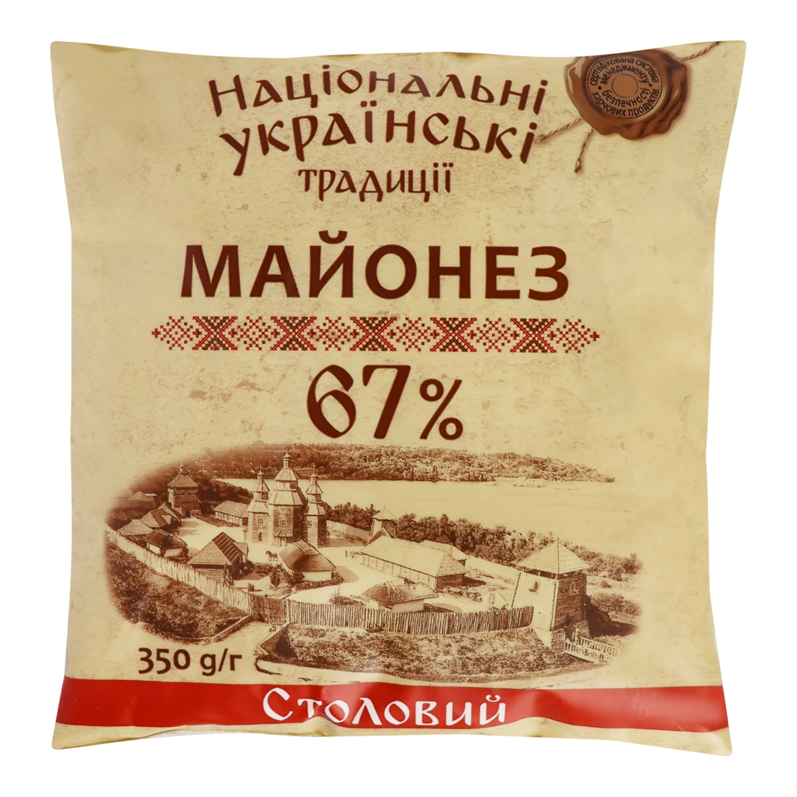 Майонез Національні українські традиції Столовий 67% 350г Фото №:1