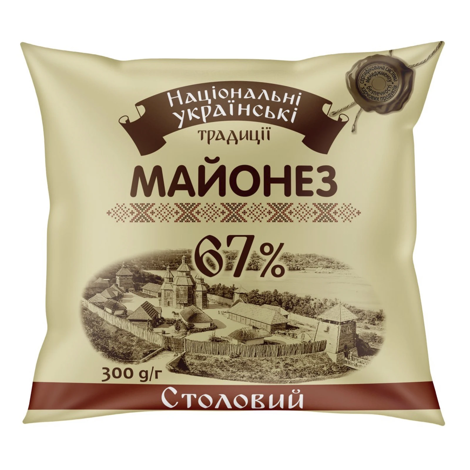 Майонез Національні українські традиції Столовий 67% 300г Фото №:1
