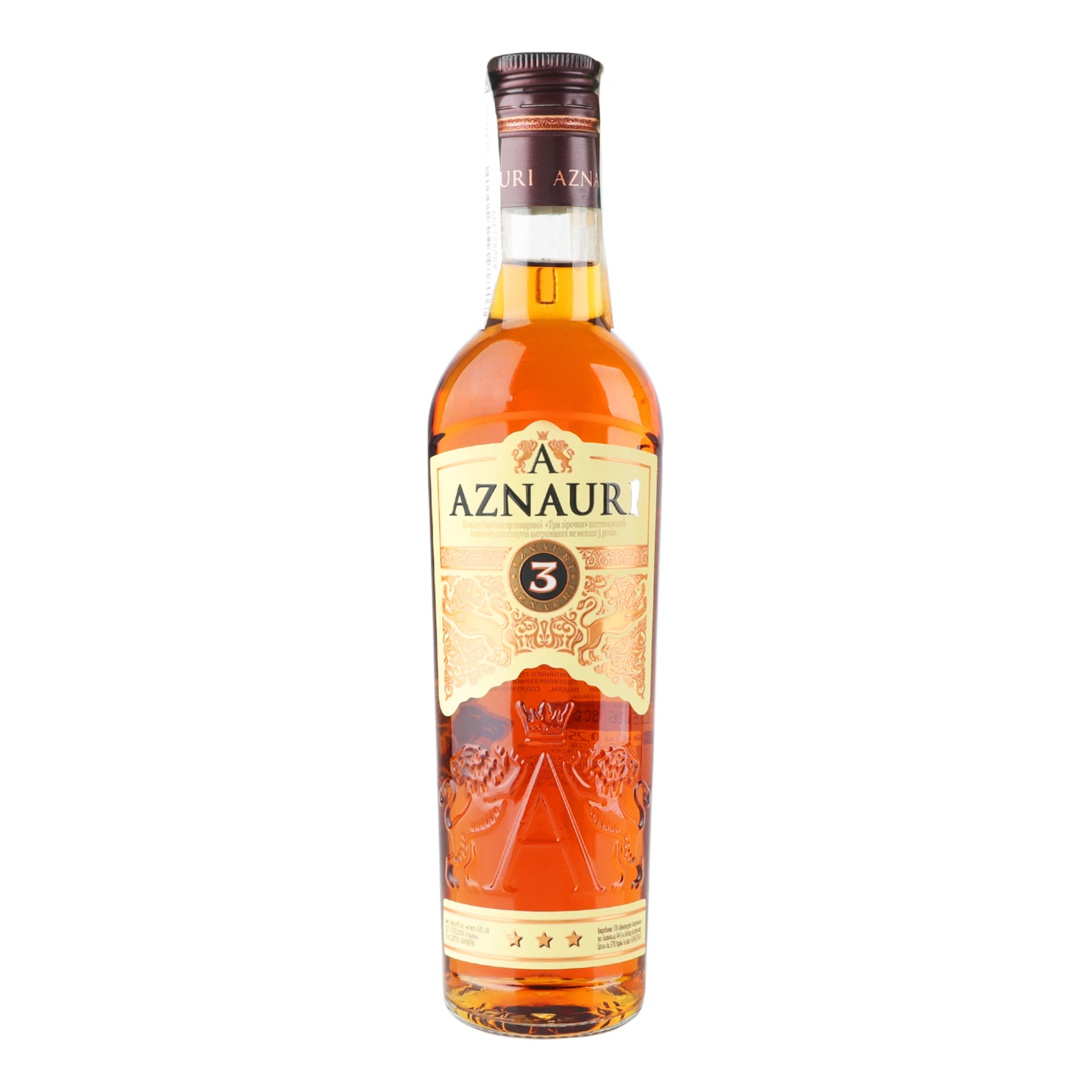 Коньяк Aznauri 3 зірки ординарний 40% 0.25л Фото навігації №:1