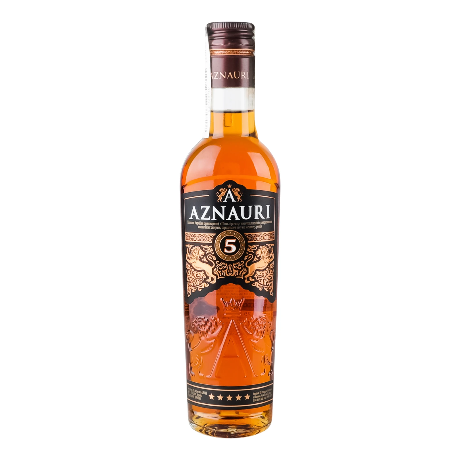Коньяк Aznauri 5 зірок ординарний 40% 0.25л Фото навігації №:1