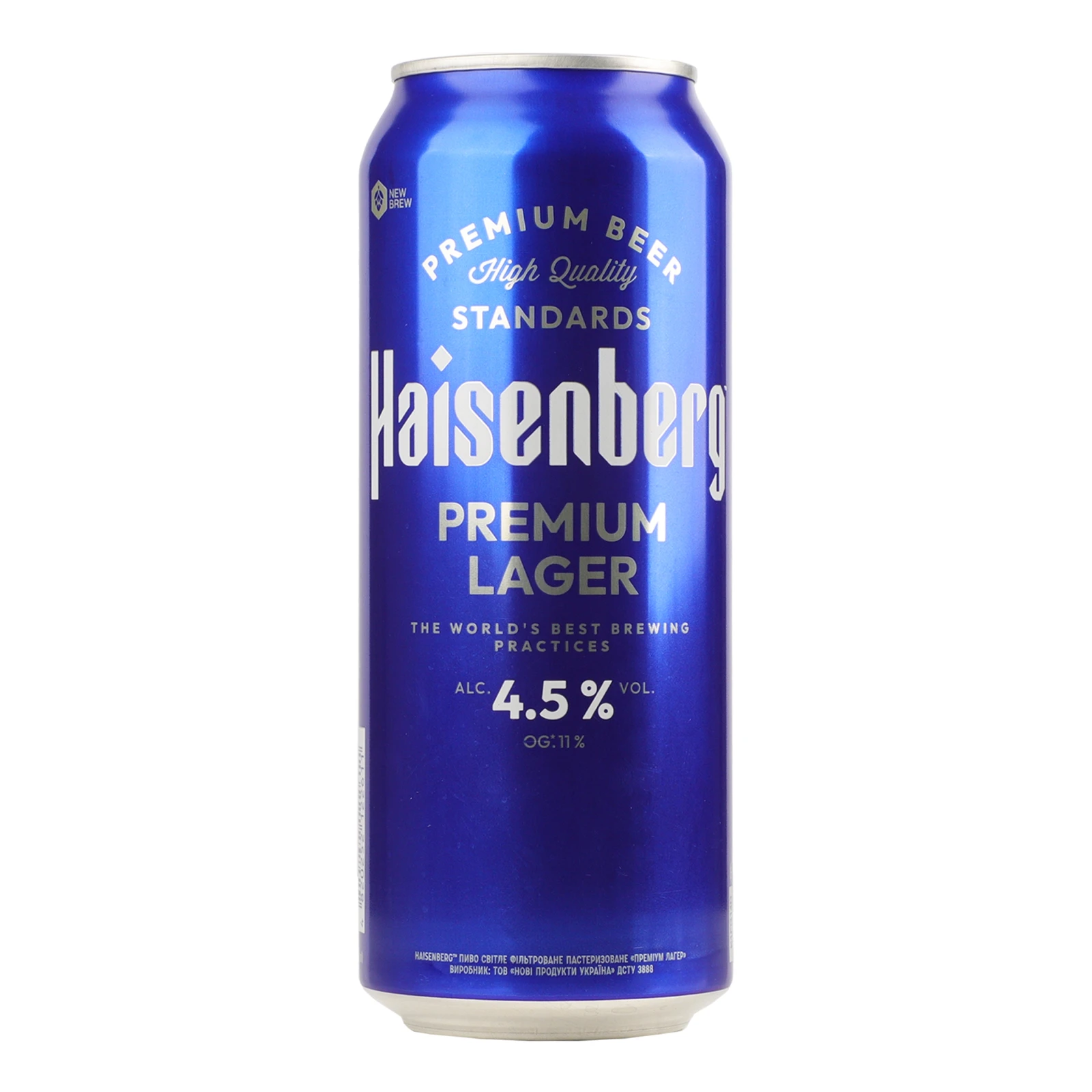 Пиво Haisenberg Premium Lager світле фільтроване пастеризоване 4.5% 500мл Фото №:1