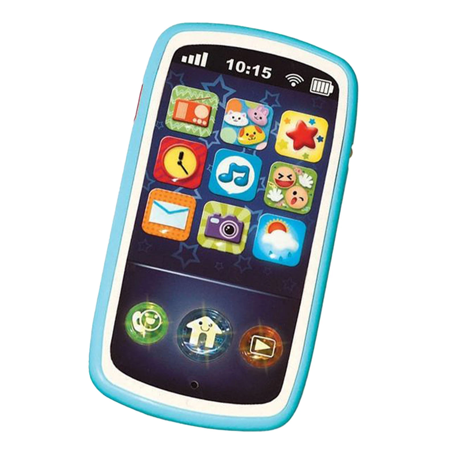 Іграшка інтерактивна WinFun телефон з записом голосу та звуками тварин з підсвіткою музична 0740 Фото №:1