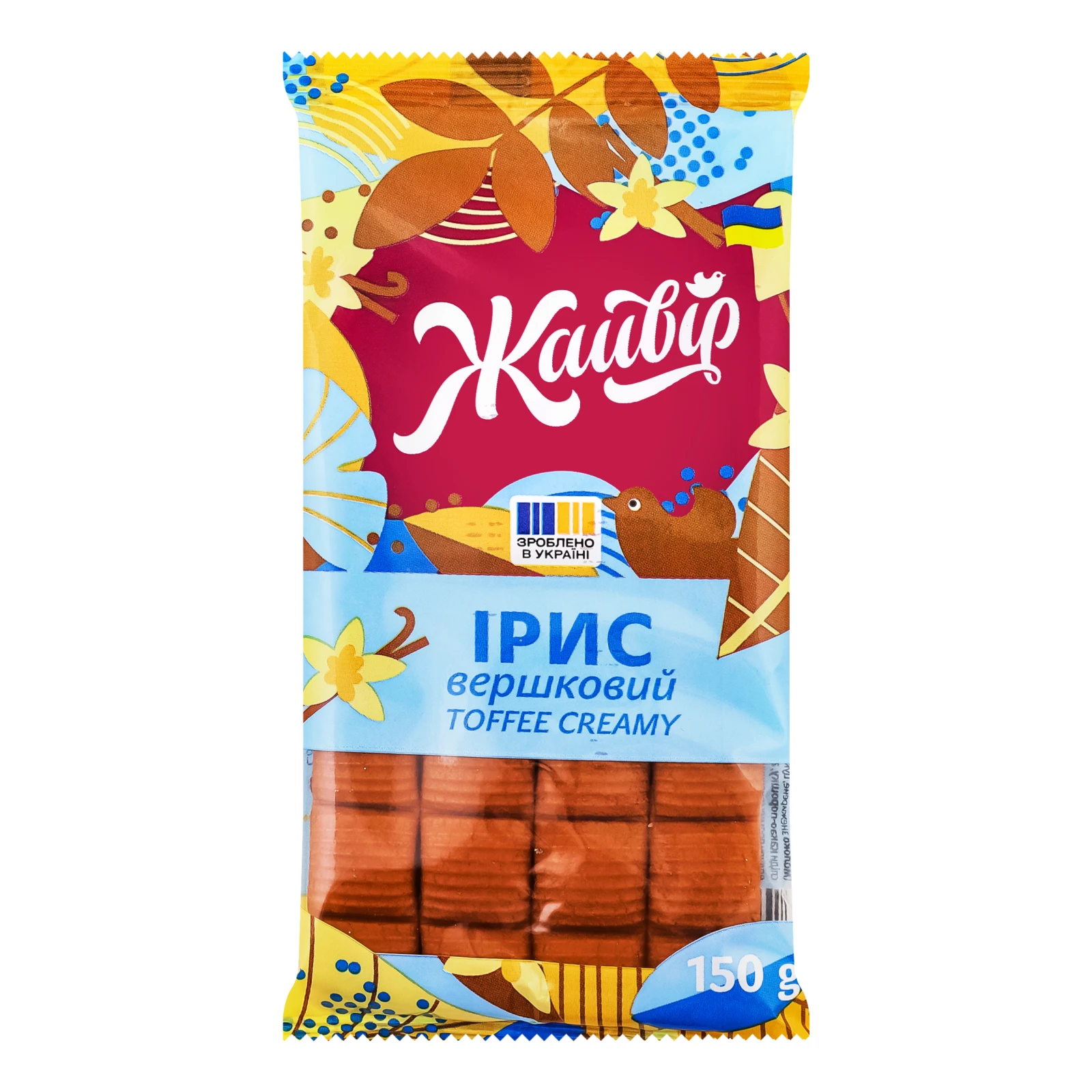 Ірис Жайвір Вершковий тиражений напівтвердий 150г Фото №:1