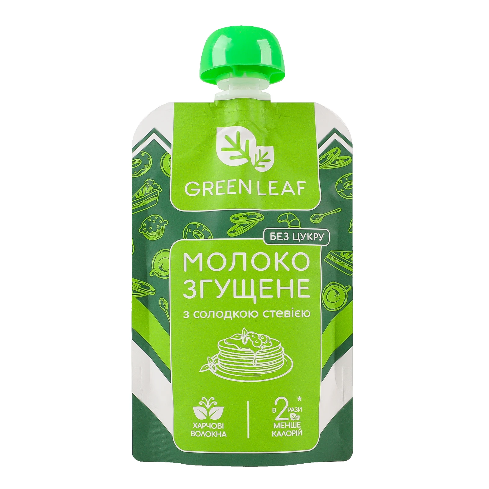Молоко згущене Green Leaf з солодкою стевією 90г Фото №:1