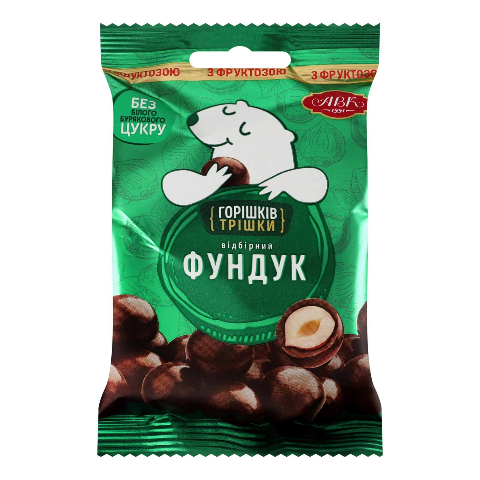 Драже АВК Відбірний фундук з фруктозою 75г Фото №:1